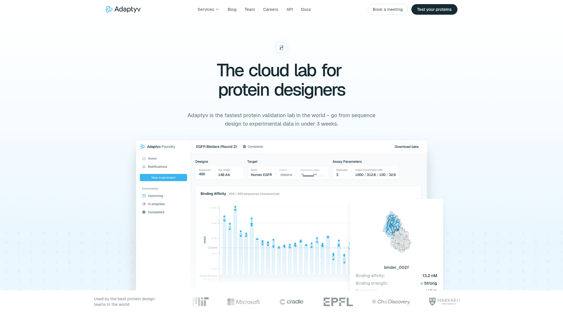 Adaptyv screenshot