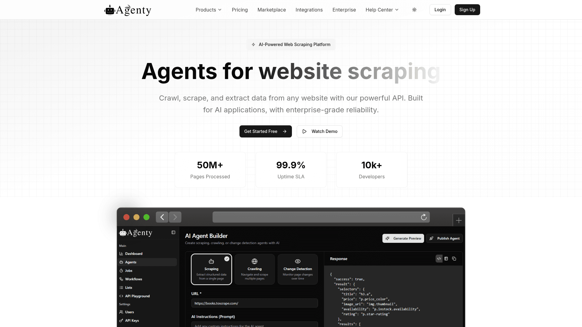 Agenty screenshot
