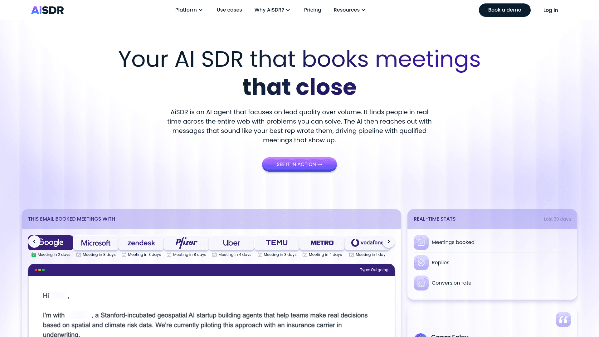 AiSDR screenshot