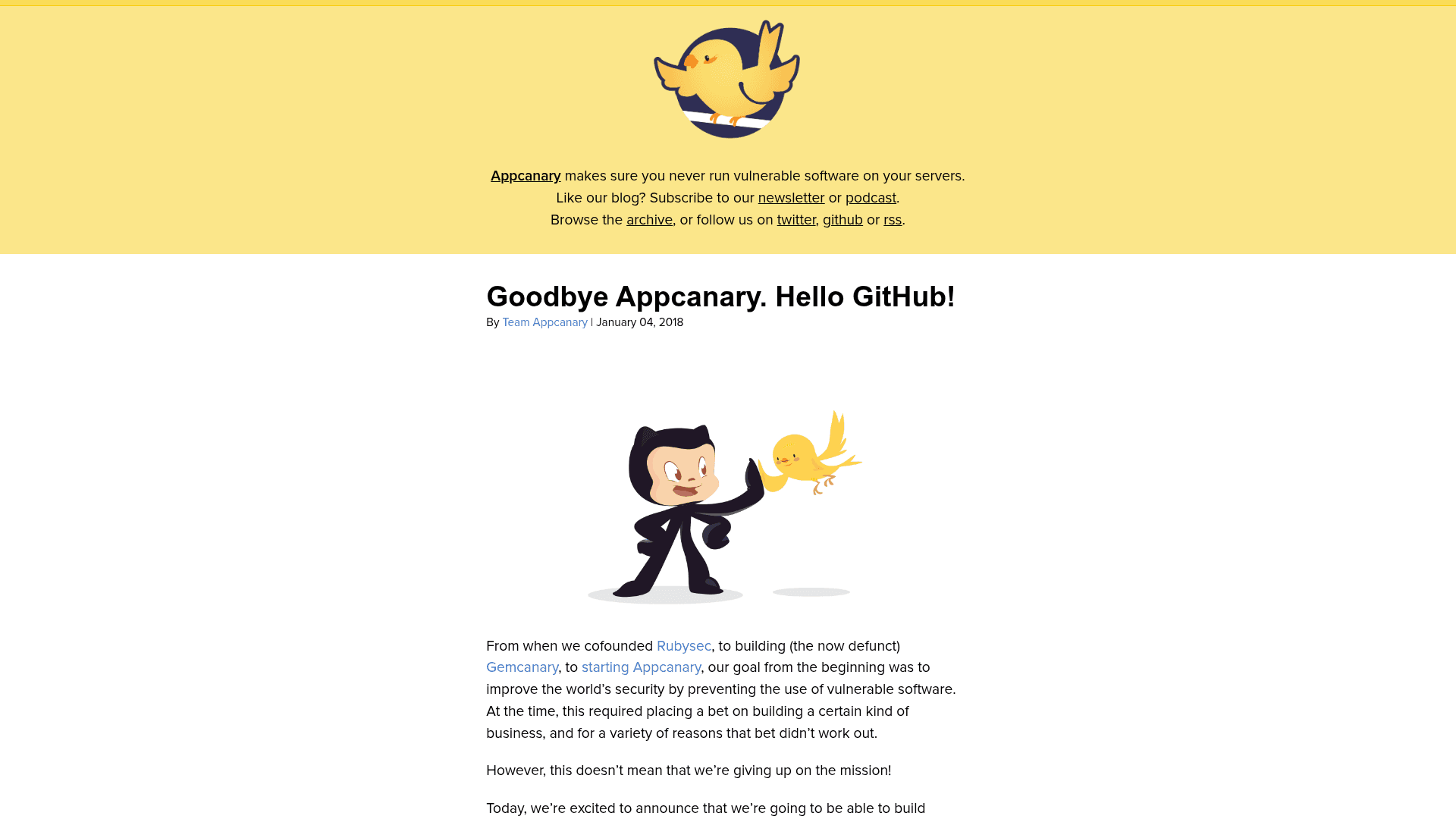 Appcanary screenshot