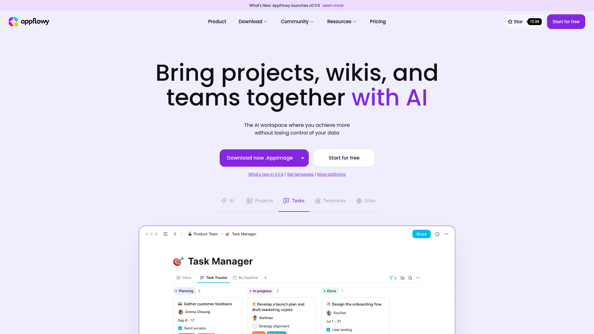 AppFlowy screenshot