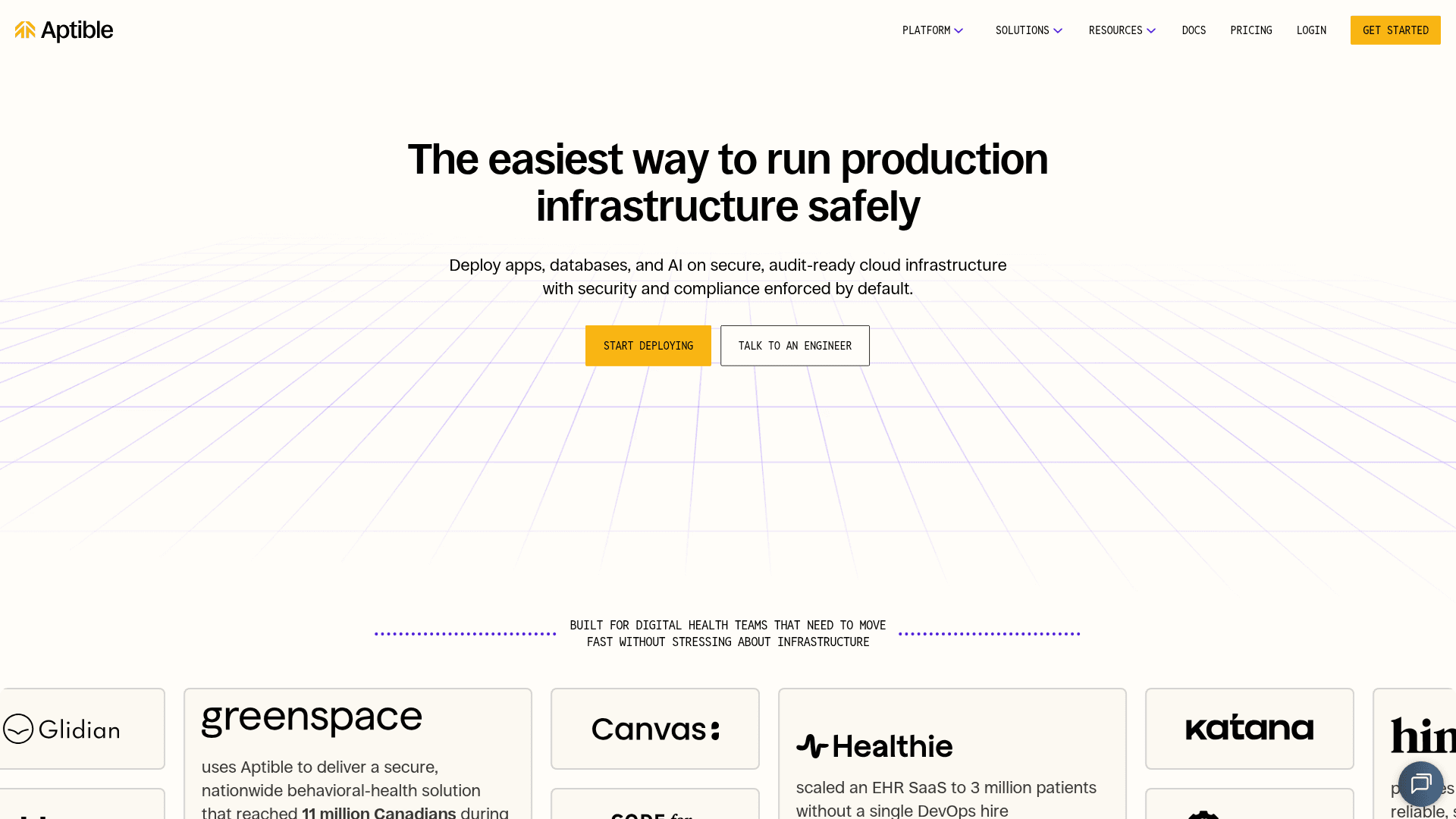 Aptible screenshot