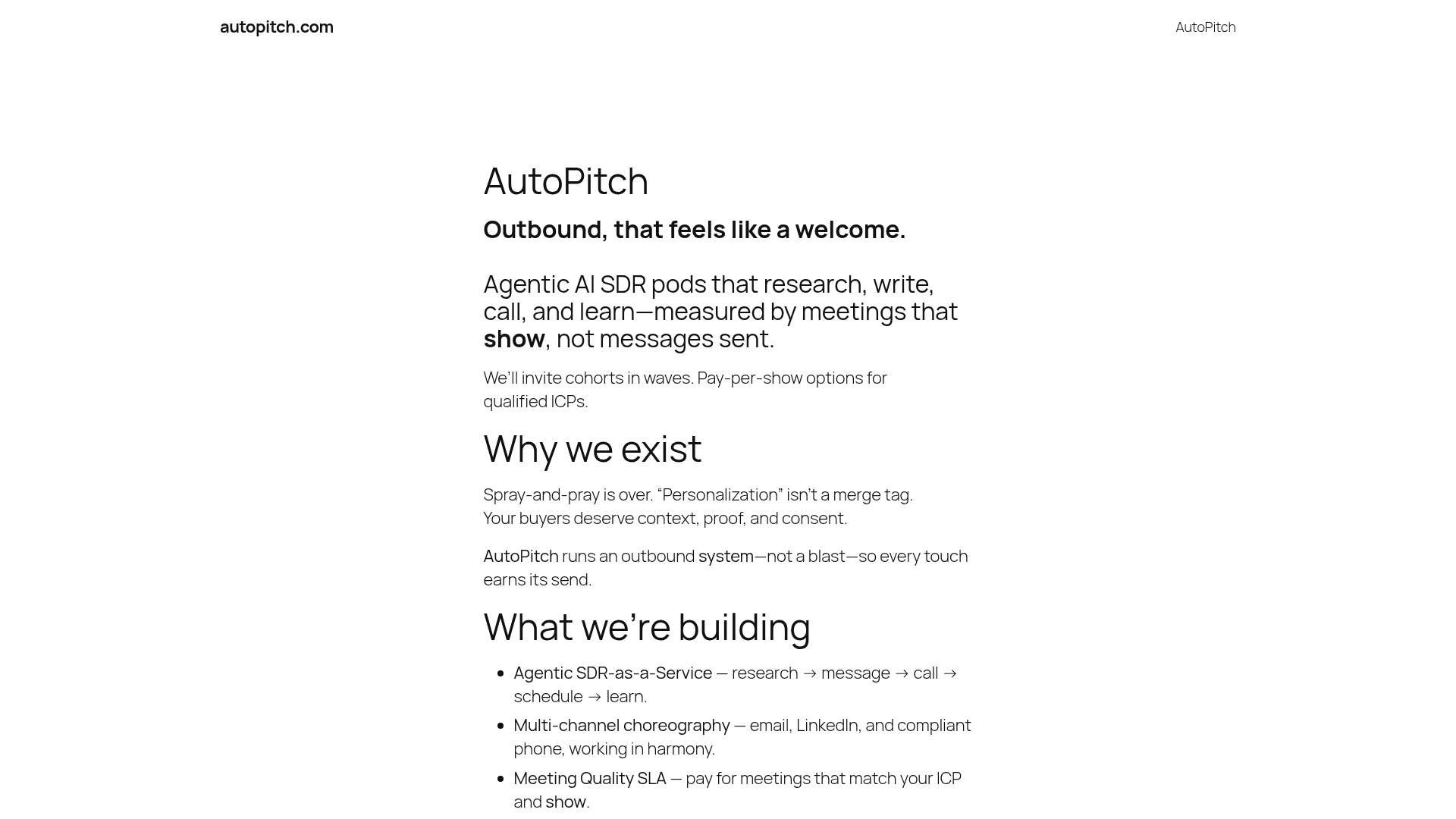 AutoPitch screenshot