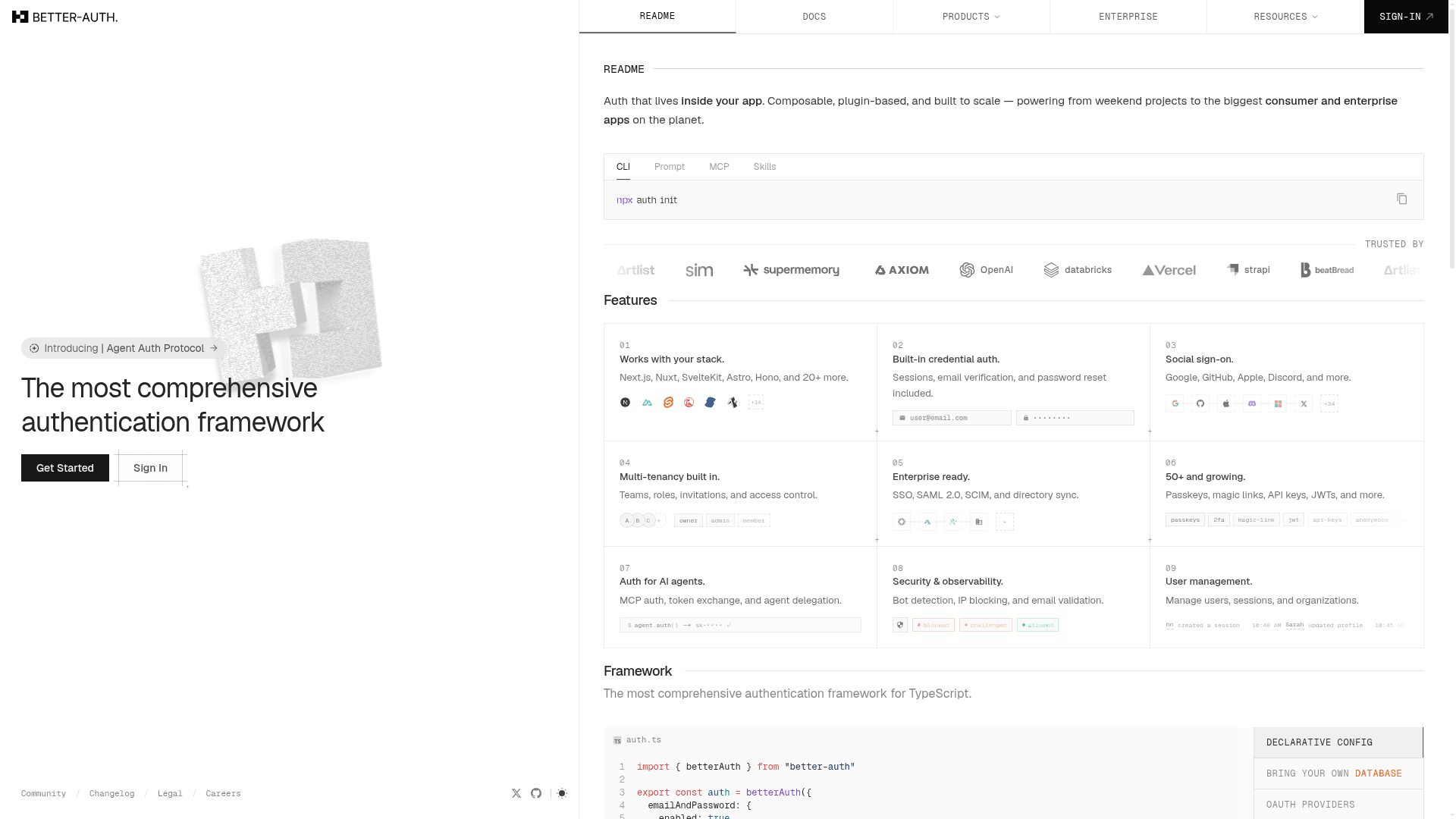 Better Auth screenshot