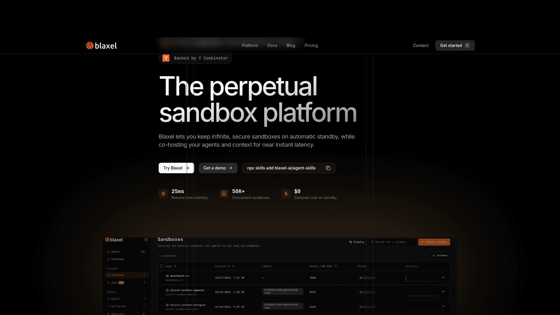 Blaxel screenshot