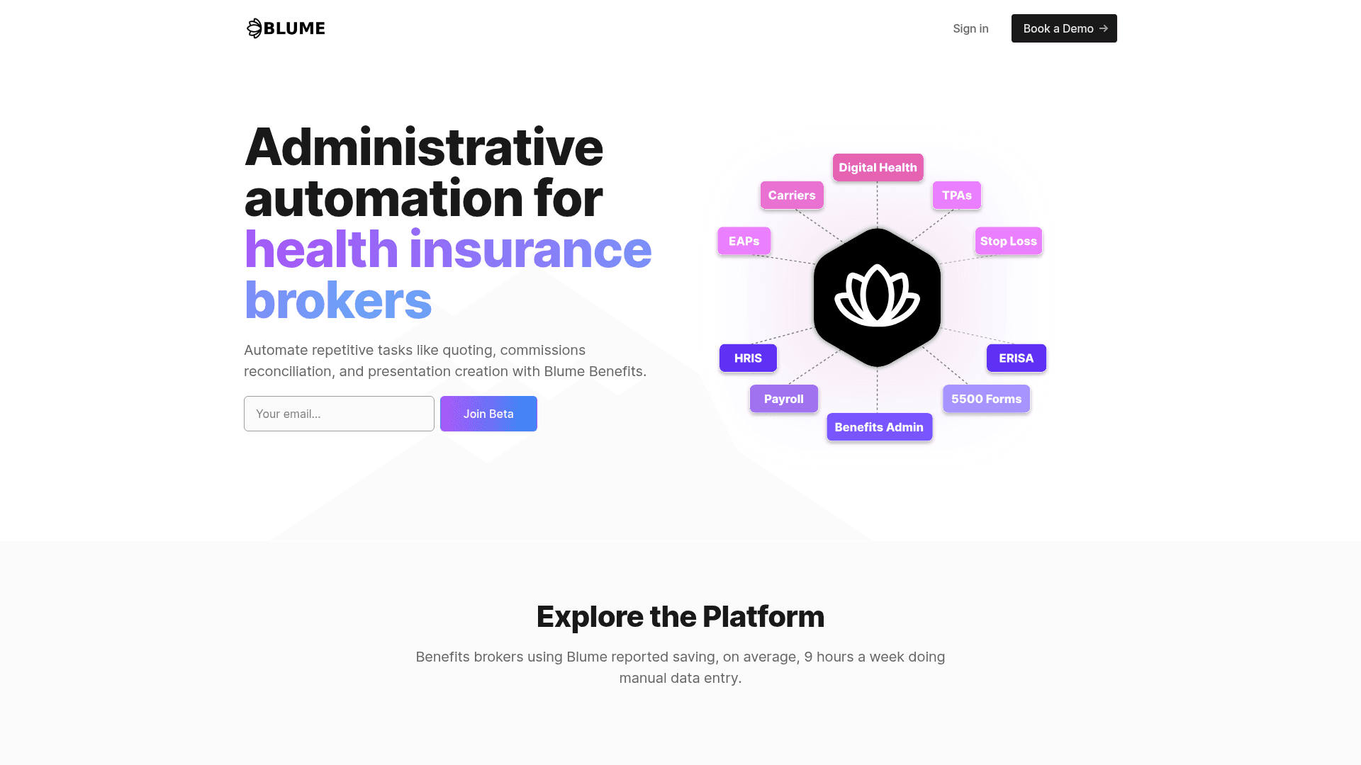 Blume Benefits screenshot