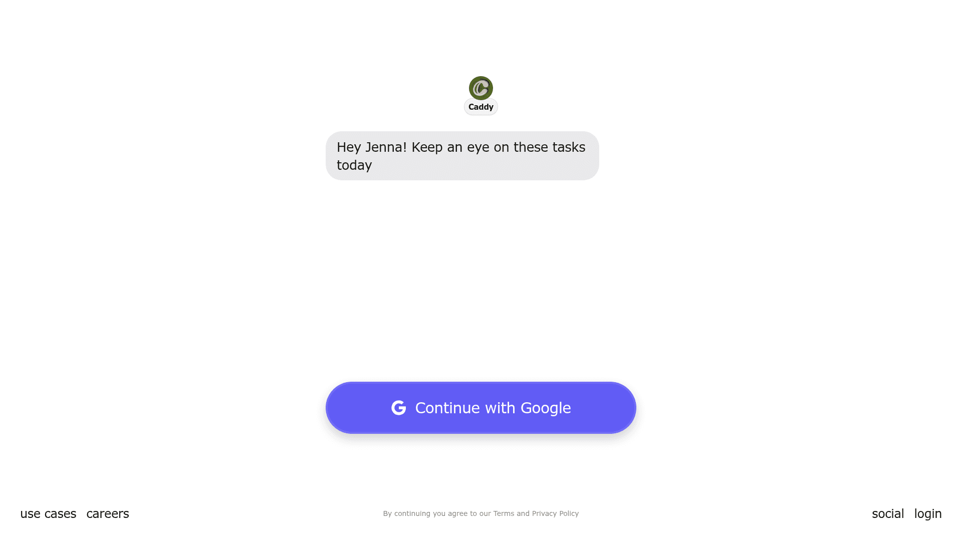 Caddy screenshot