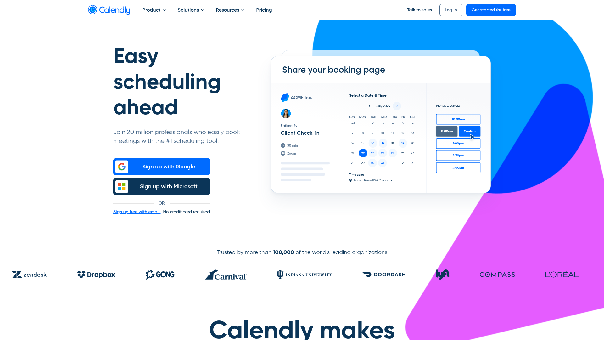 Calendly screenshot