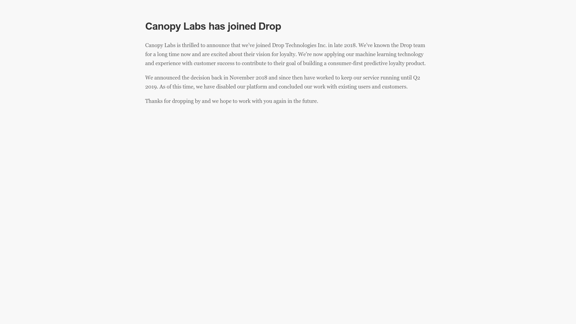 Canopy Labs screenshot