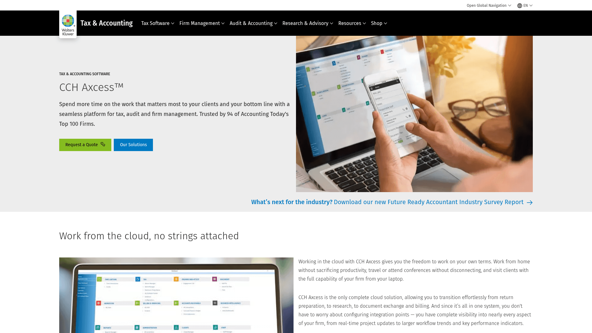 CCH Axcess screenshot