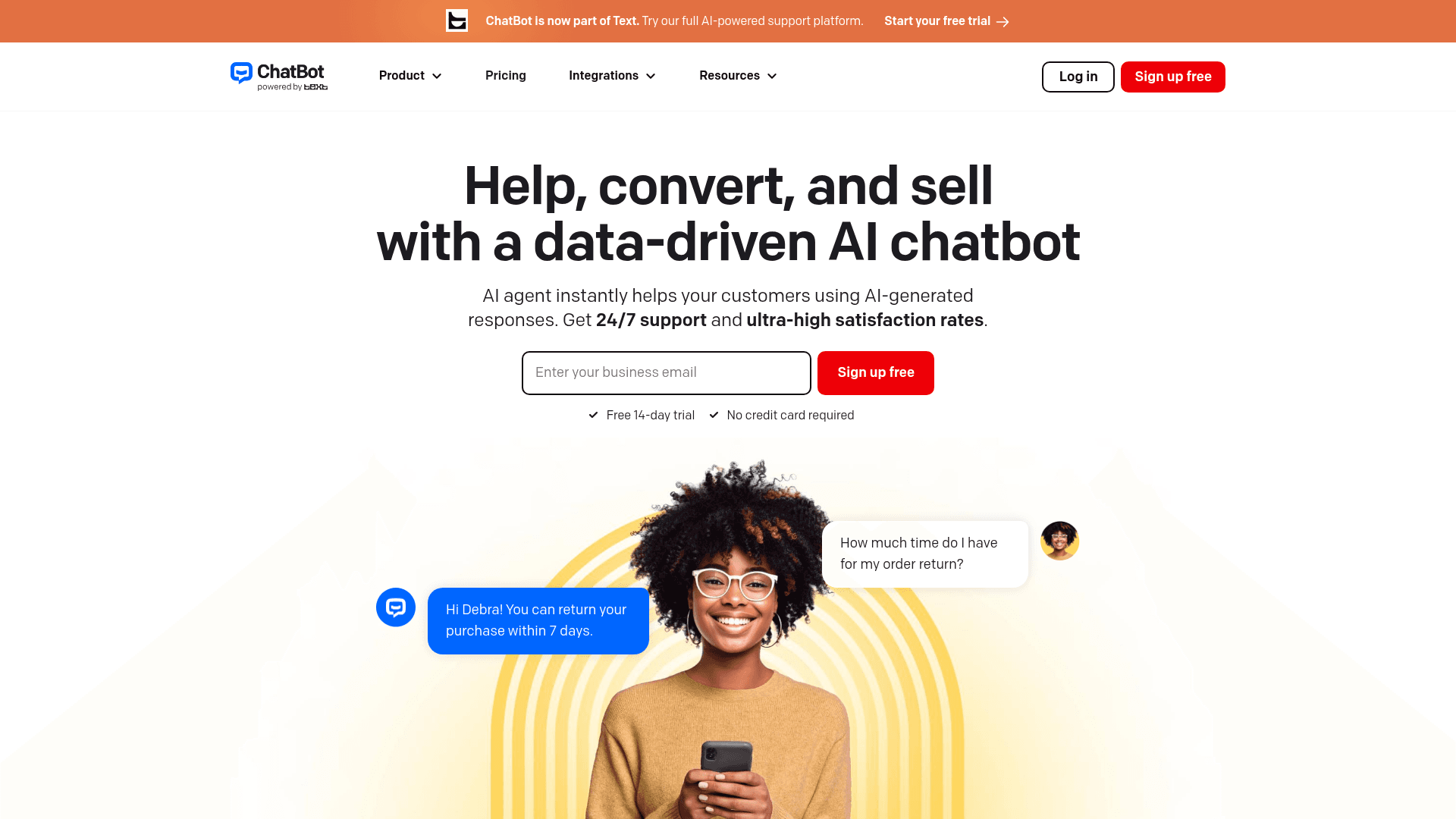 ChatBot screenshot