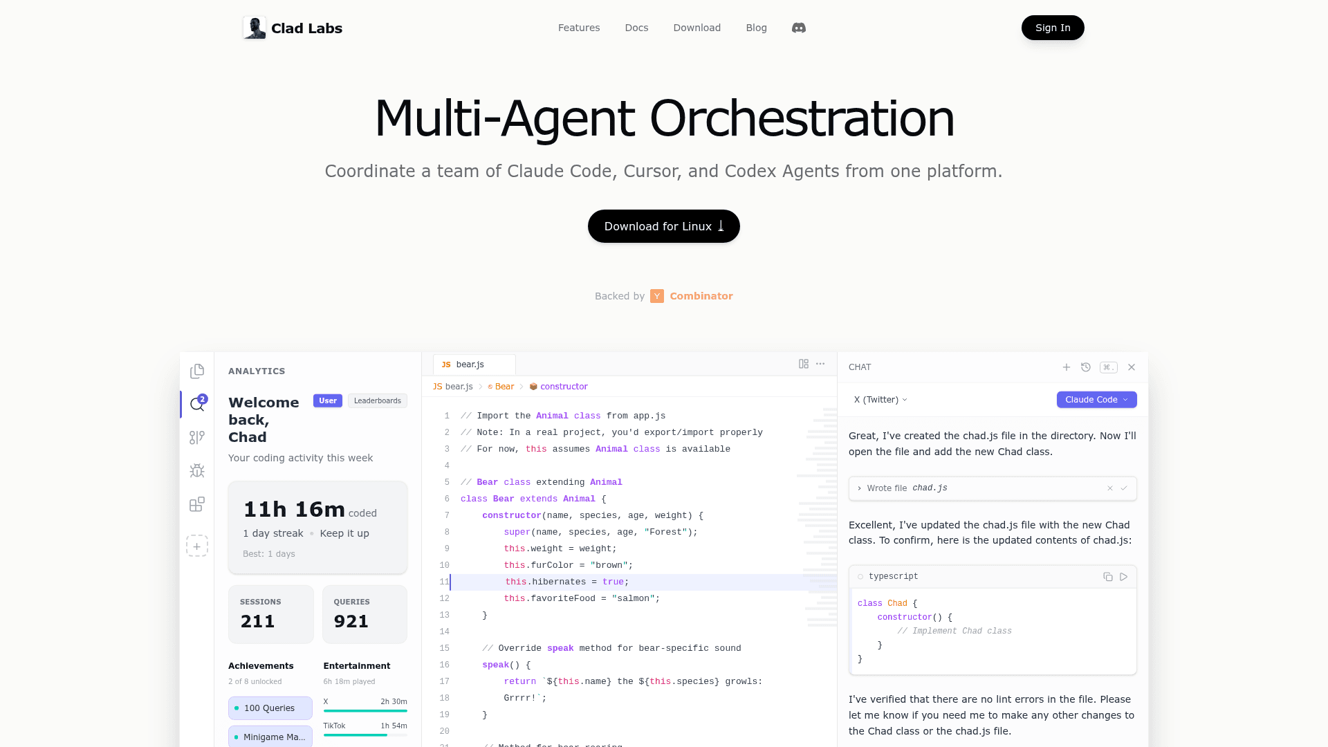 Clad Labs screenshot