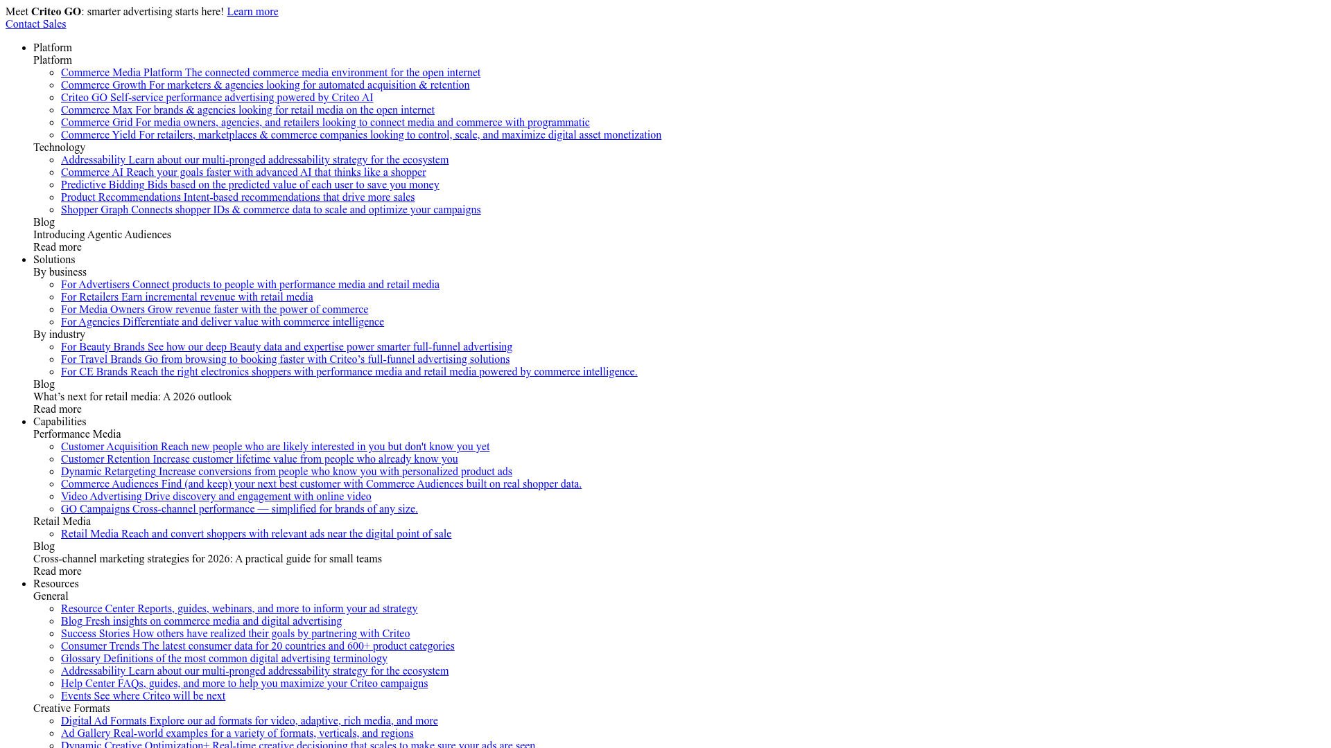 Criteo screenshot