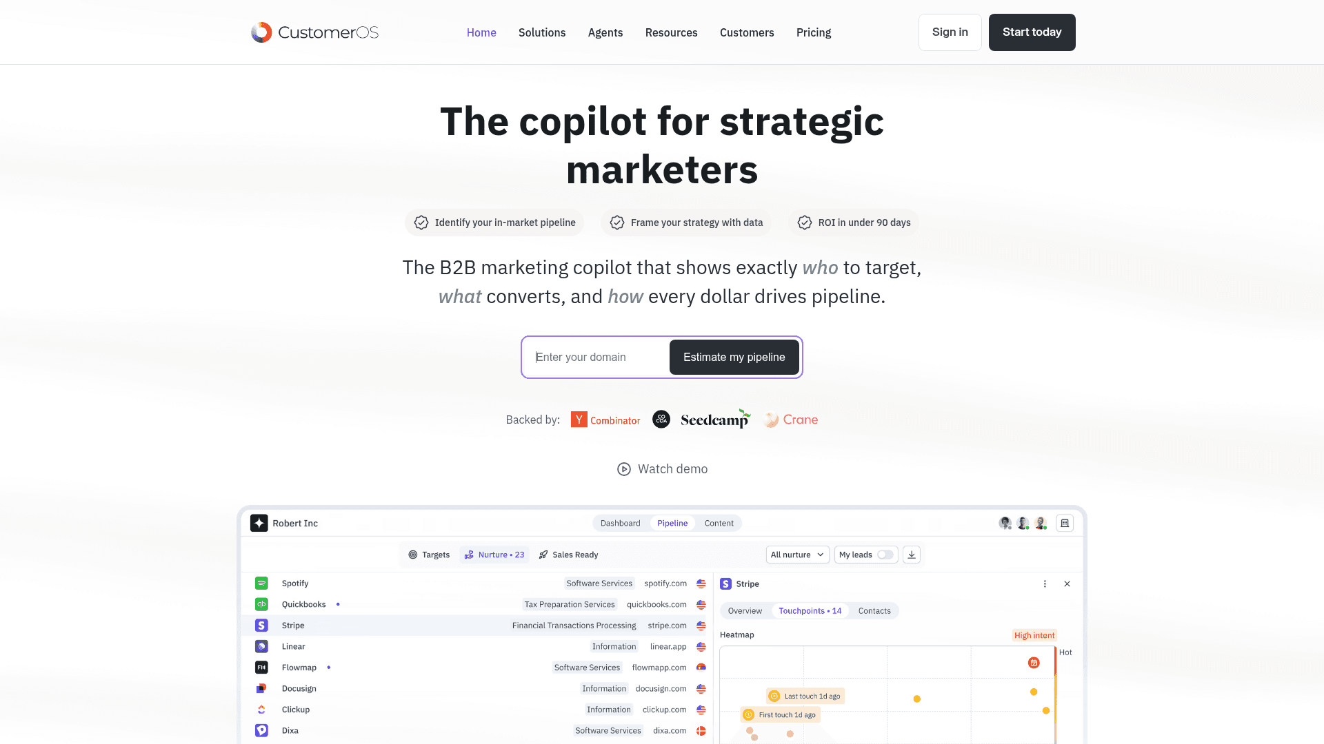 CustomerOS screenshot