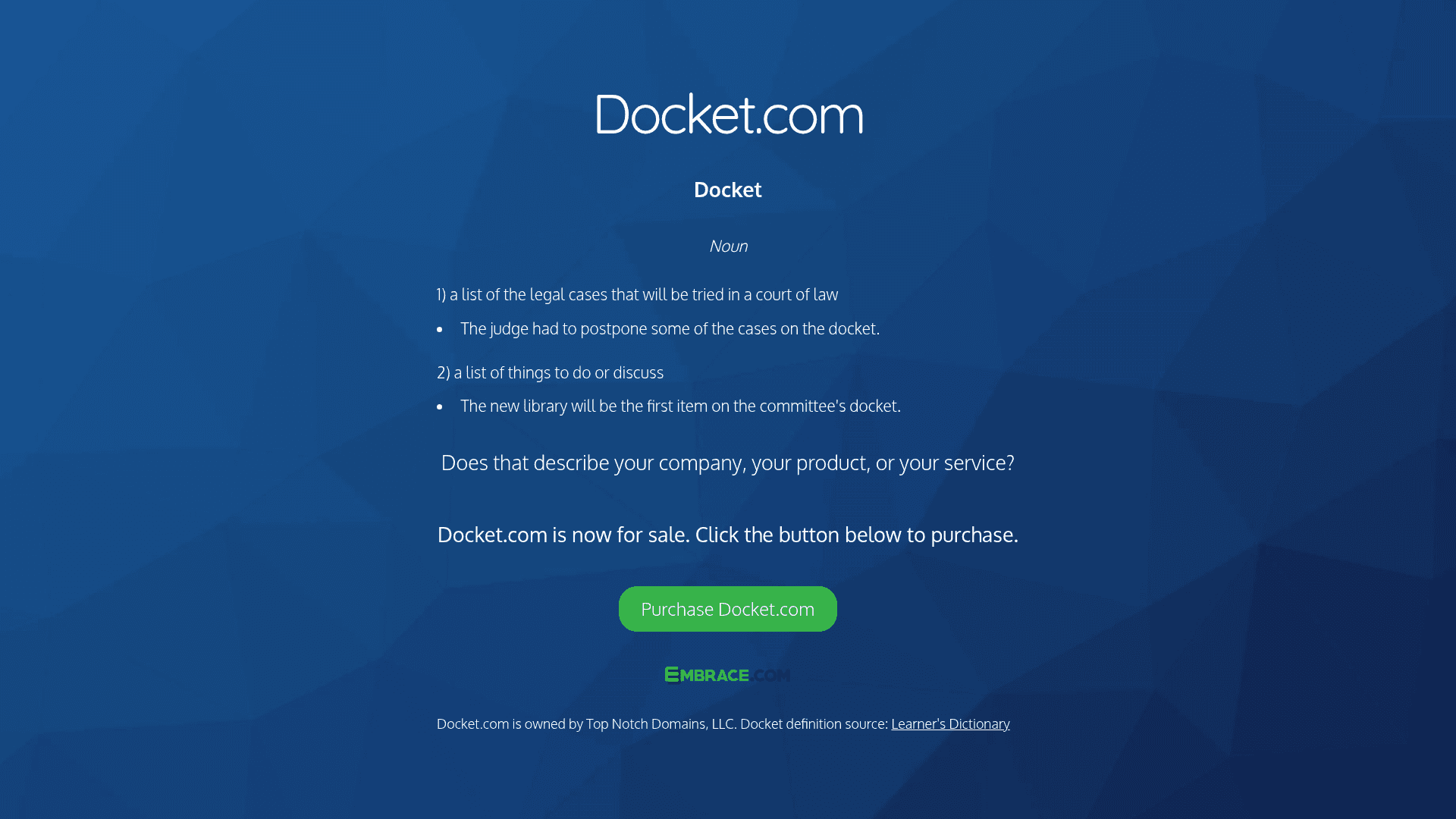 Docket screenshot