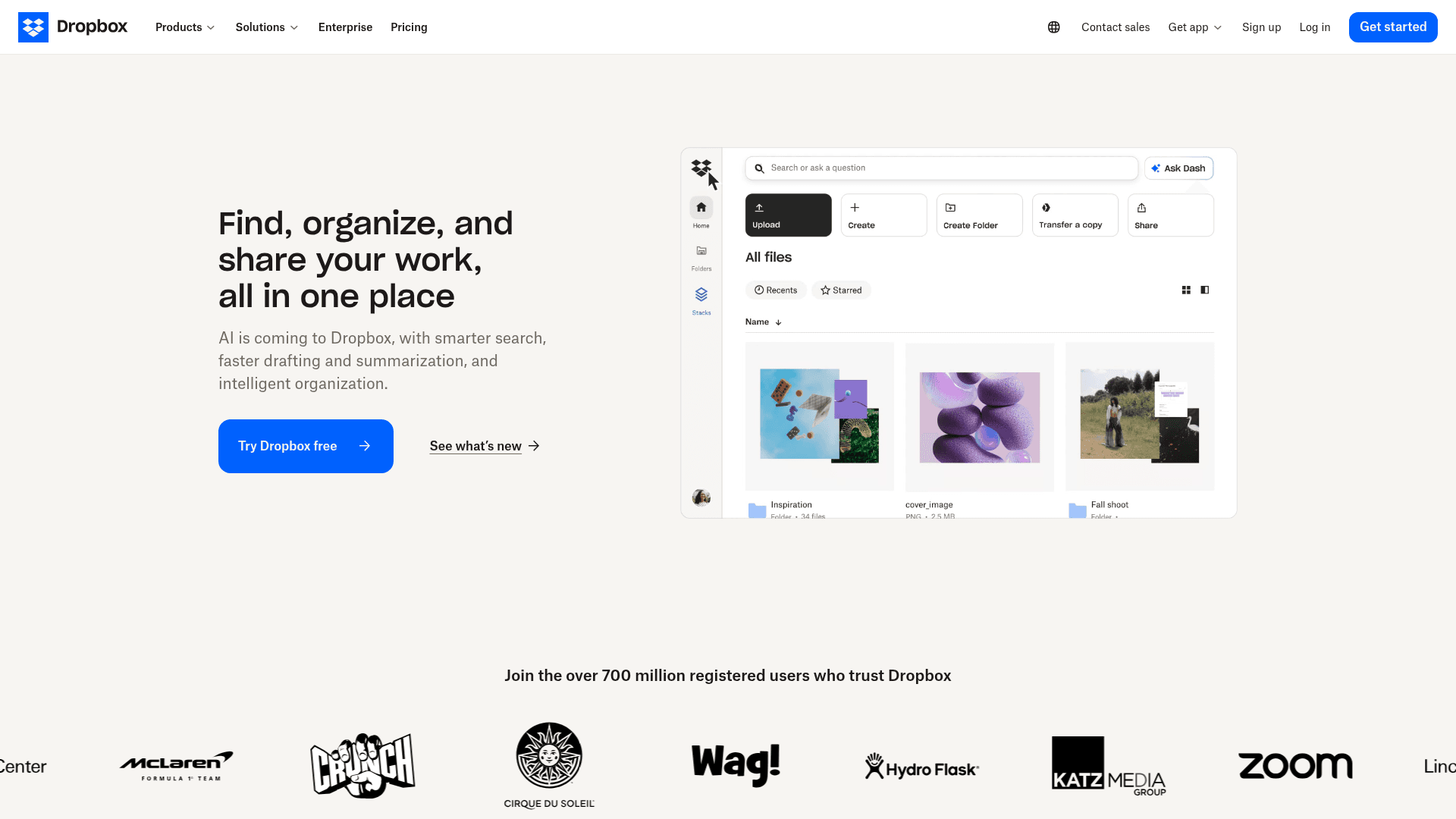 Dropbox screenshot