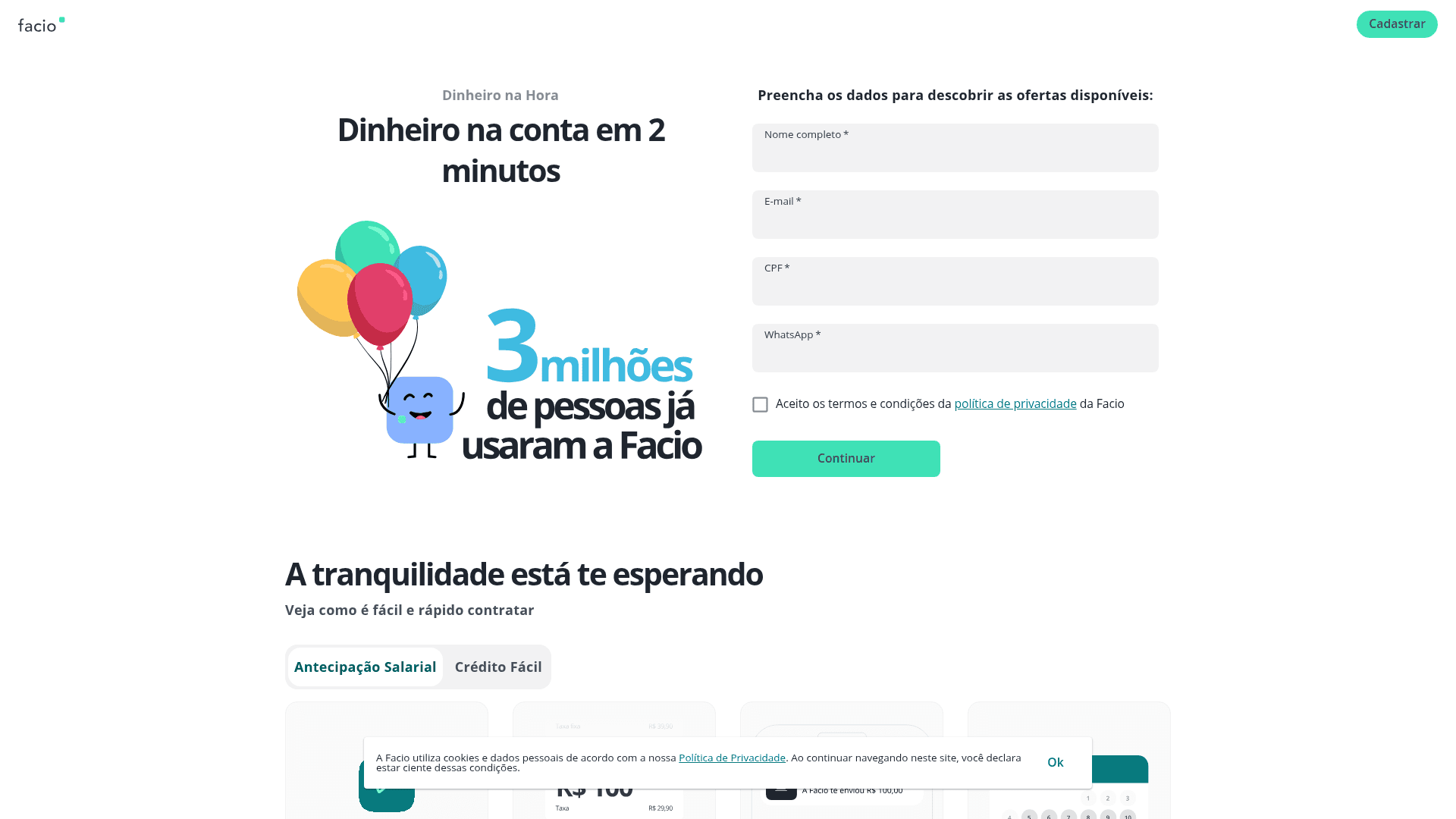 Facio screenshot