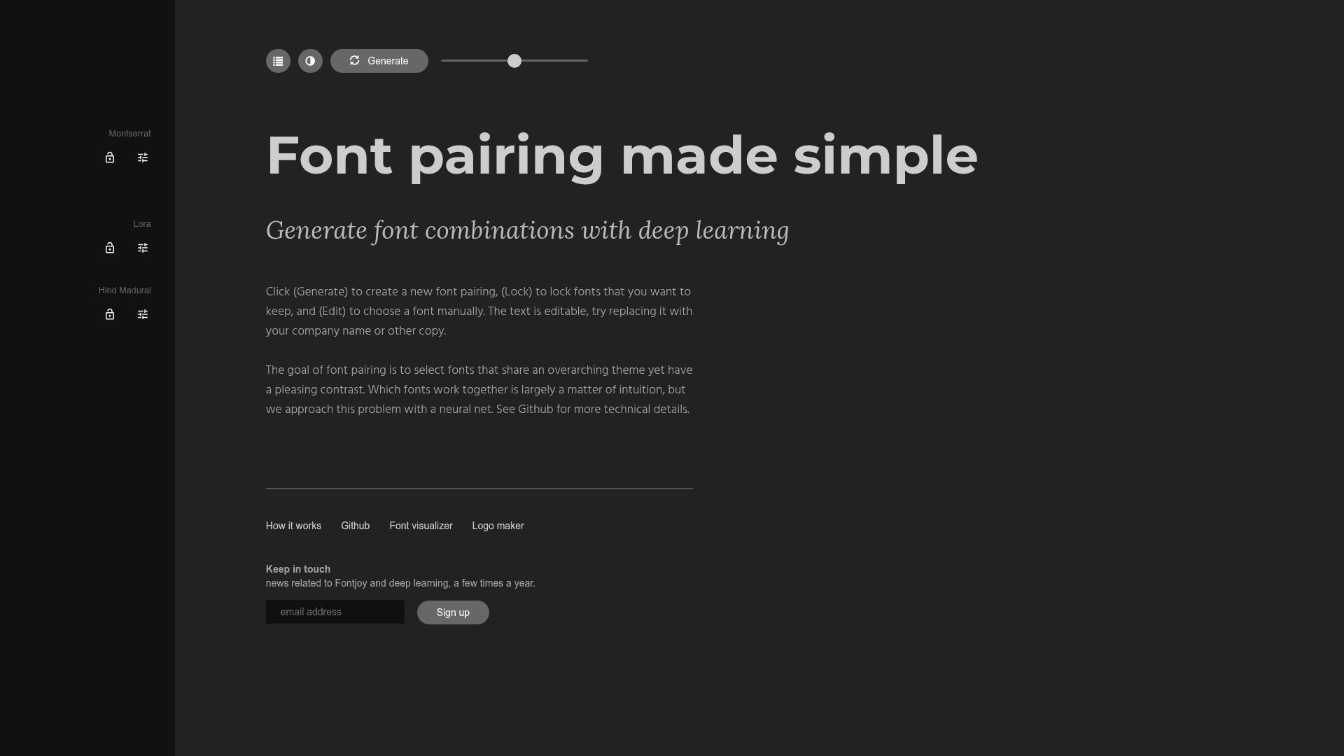 Fontjoy screenshot