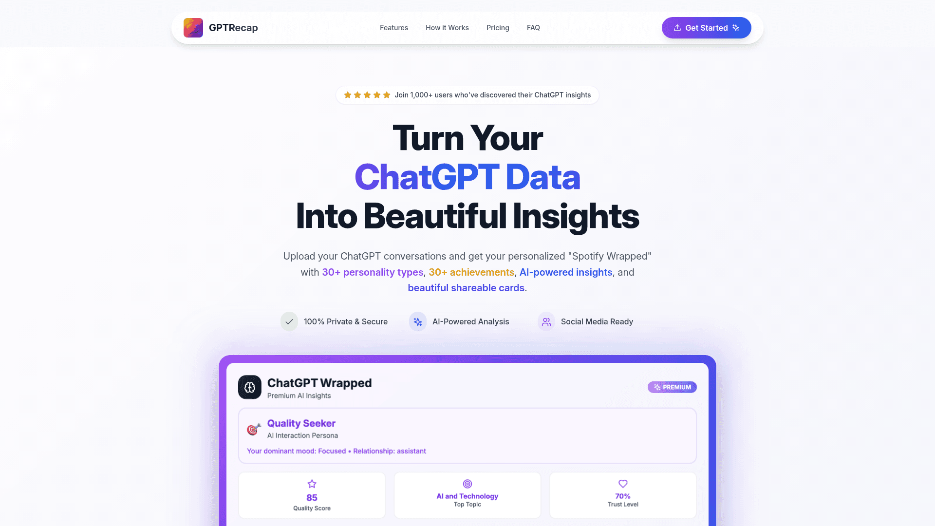GPTRecap screenshot