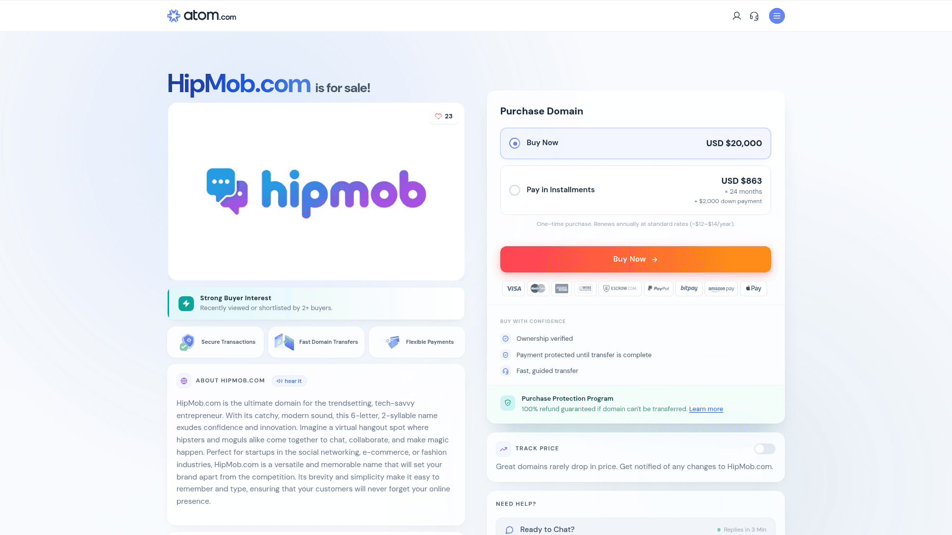 Hipmob screenshot