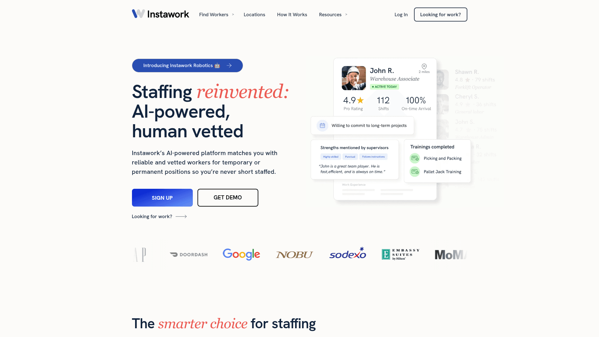 Instawork screenshot