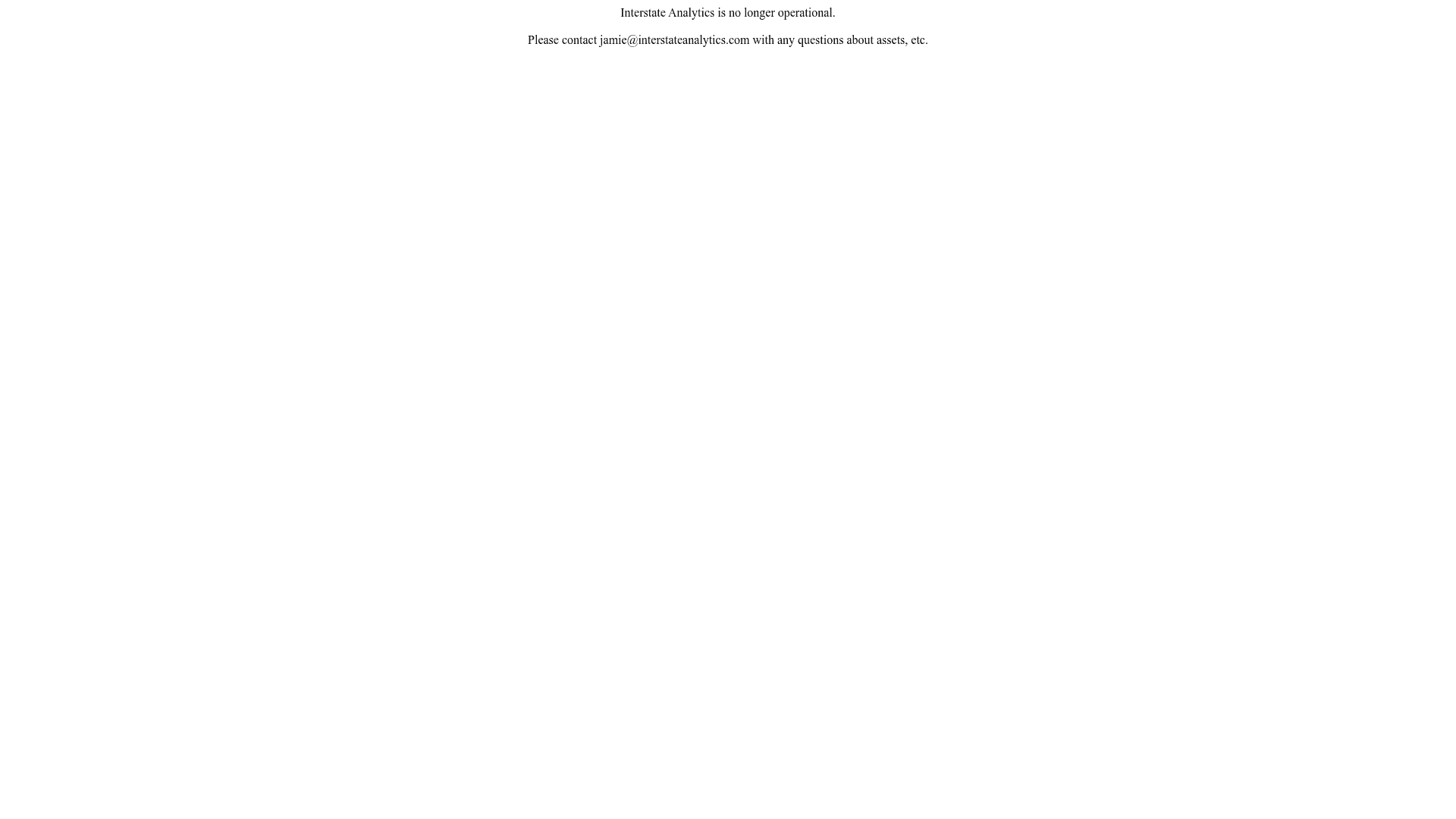 Interstate Analytics screenshot