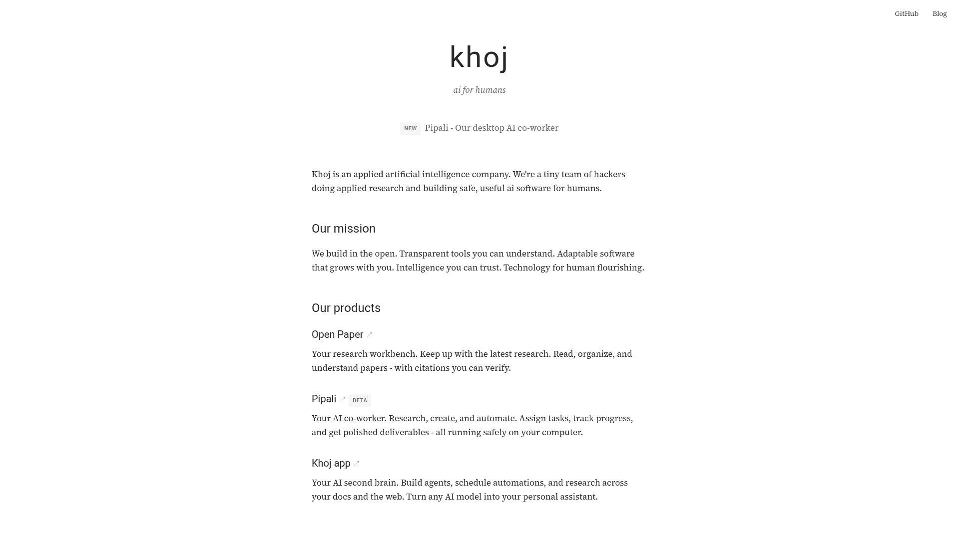 Khoj screenshot