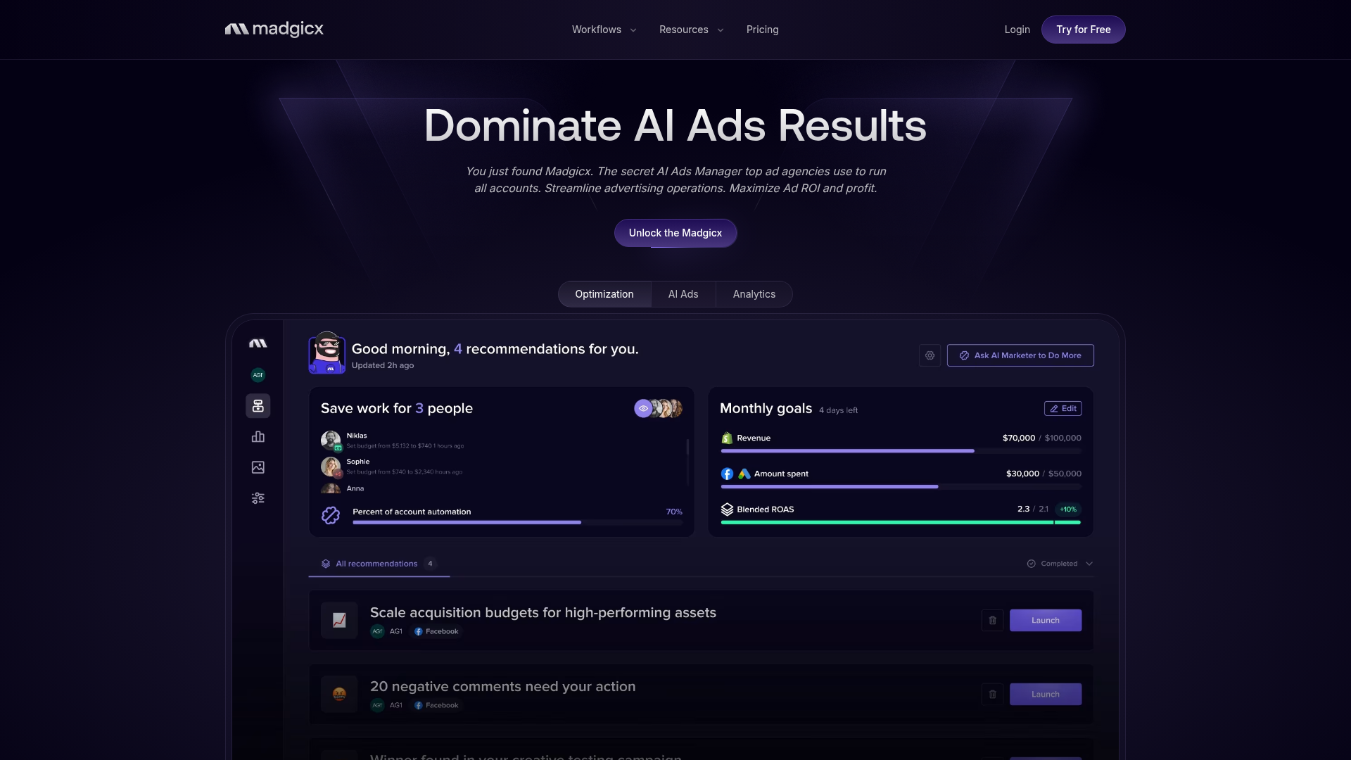Madgicx screenshot