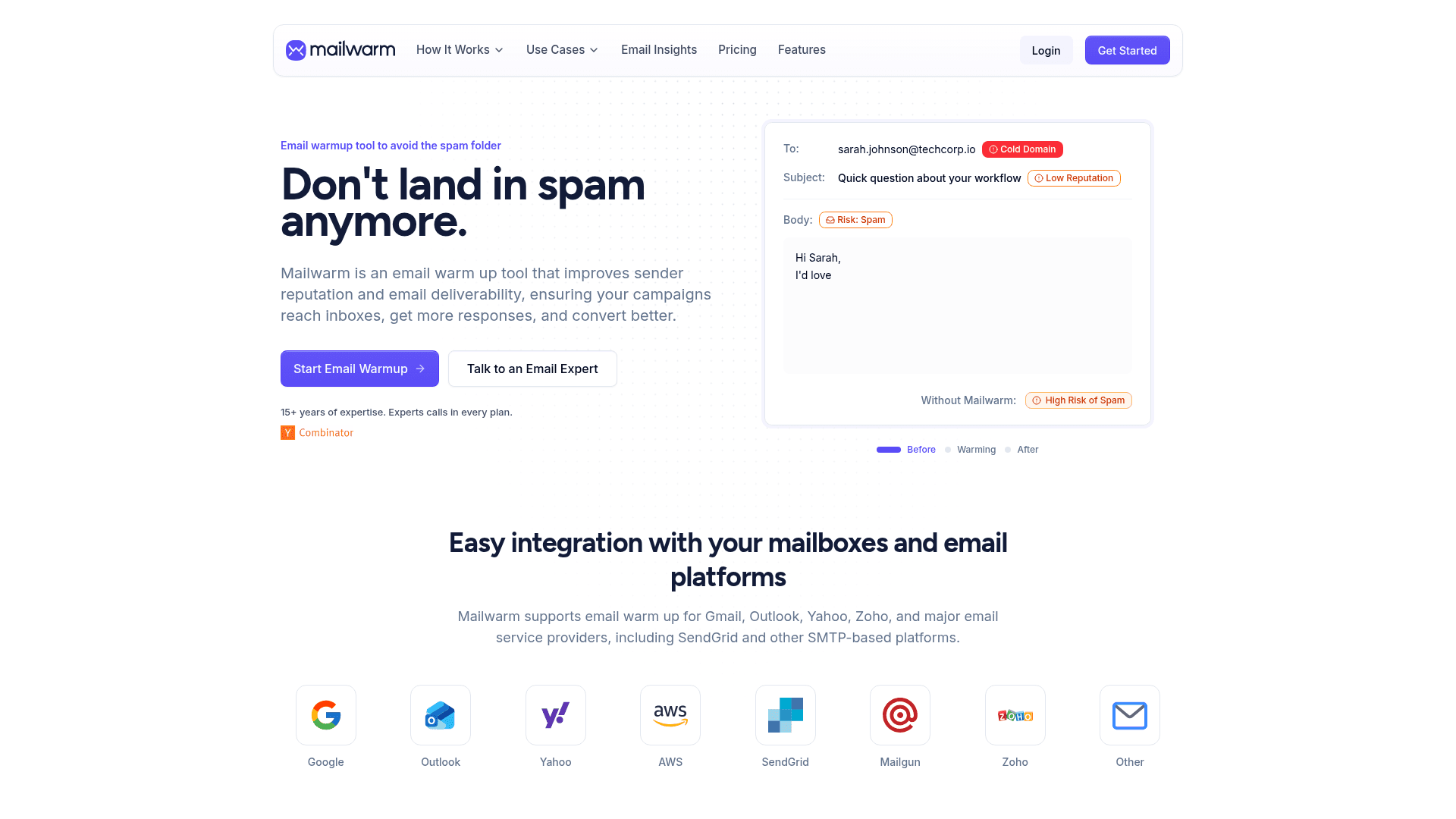 Mailwarm screenshot