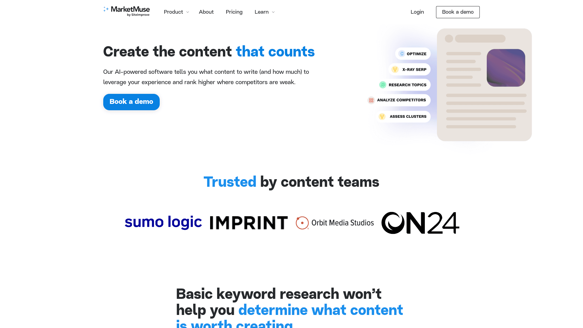 MarketMuse screenshot