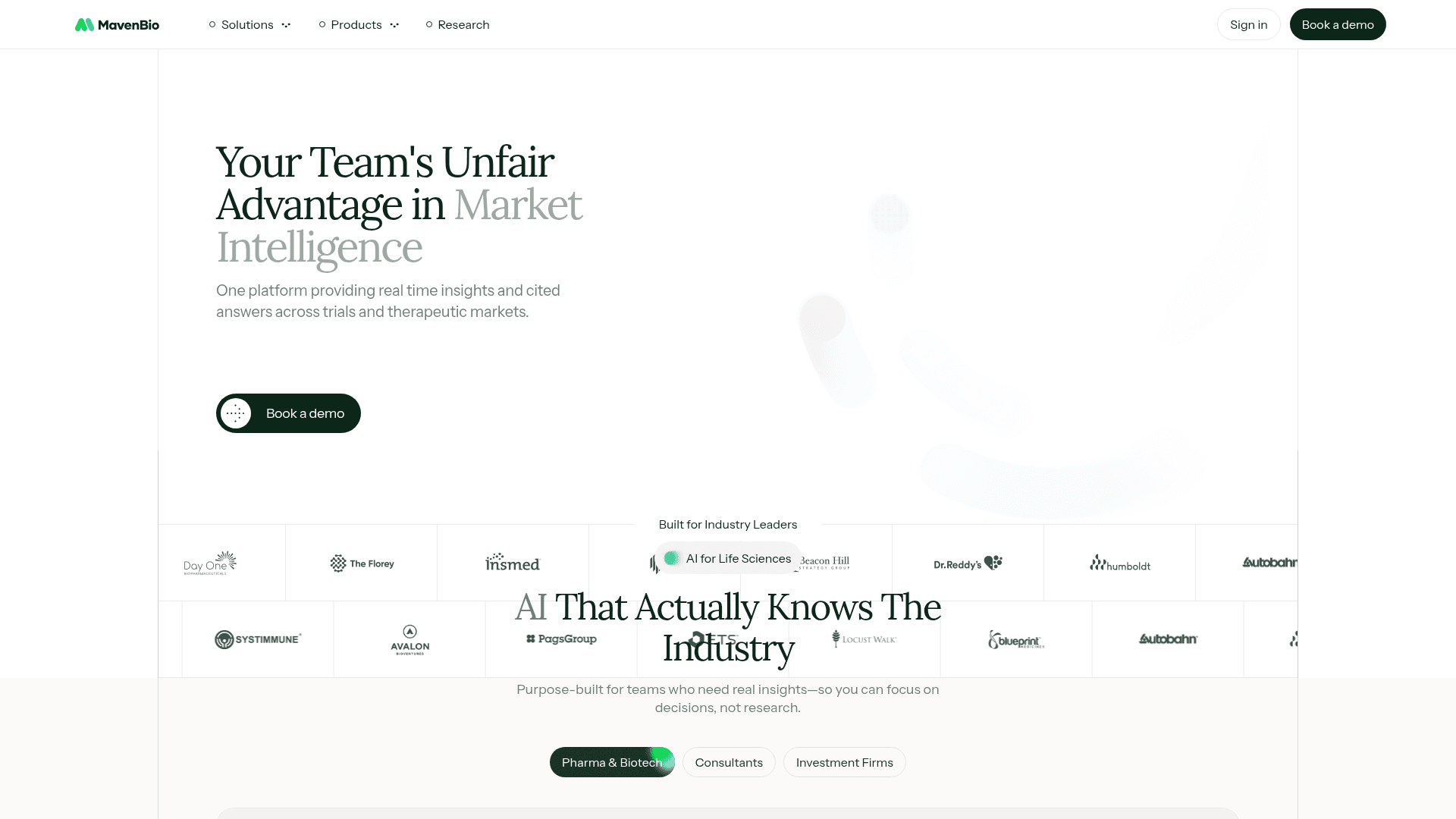Maven Bio screenshot