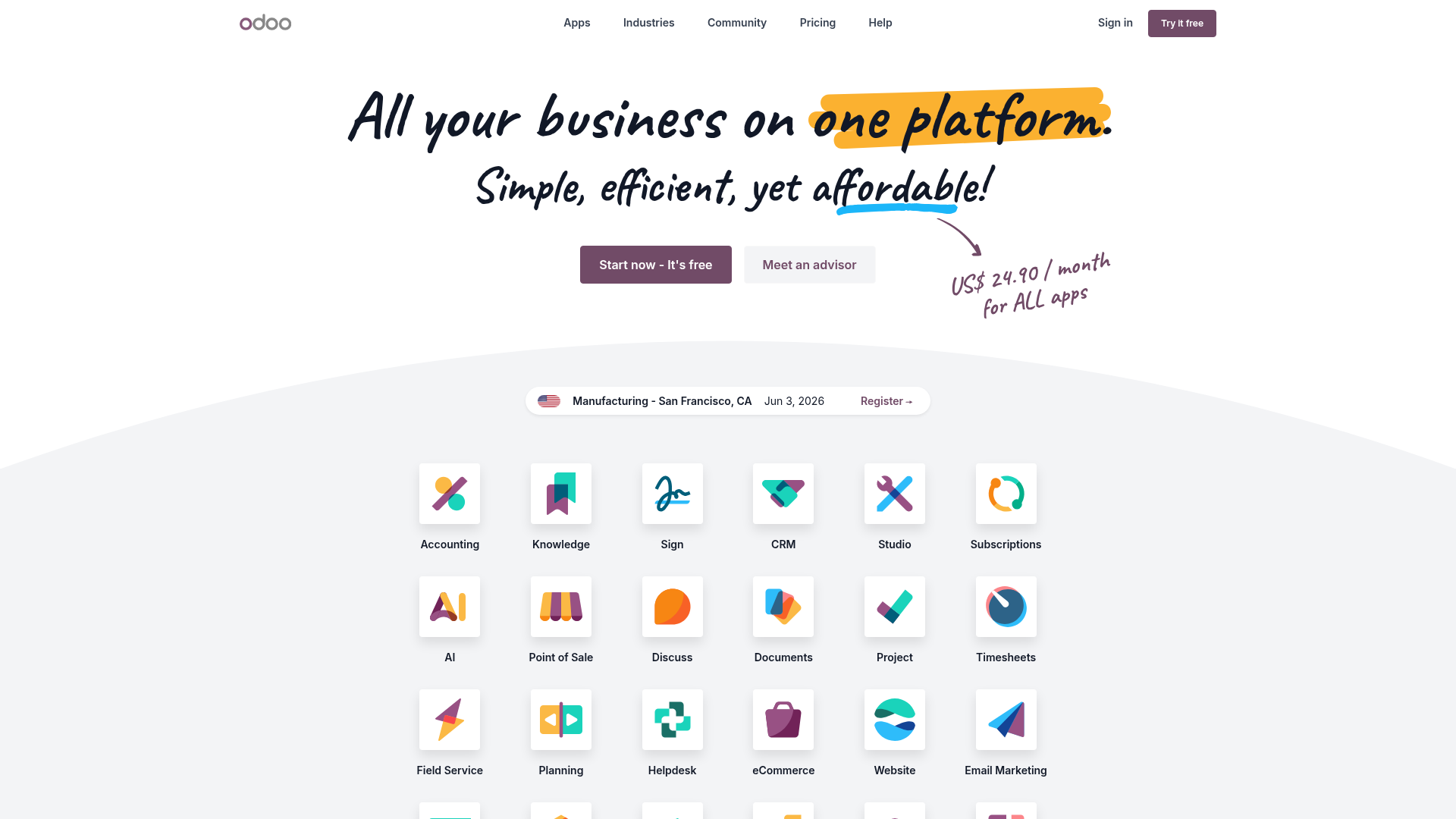 Odoo screenshot