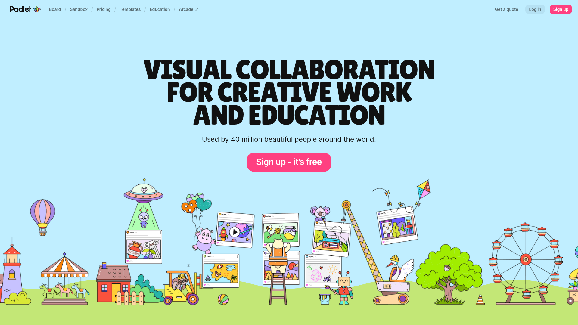 Padlet screenshot