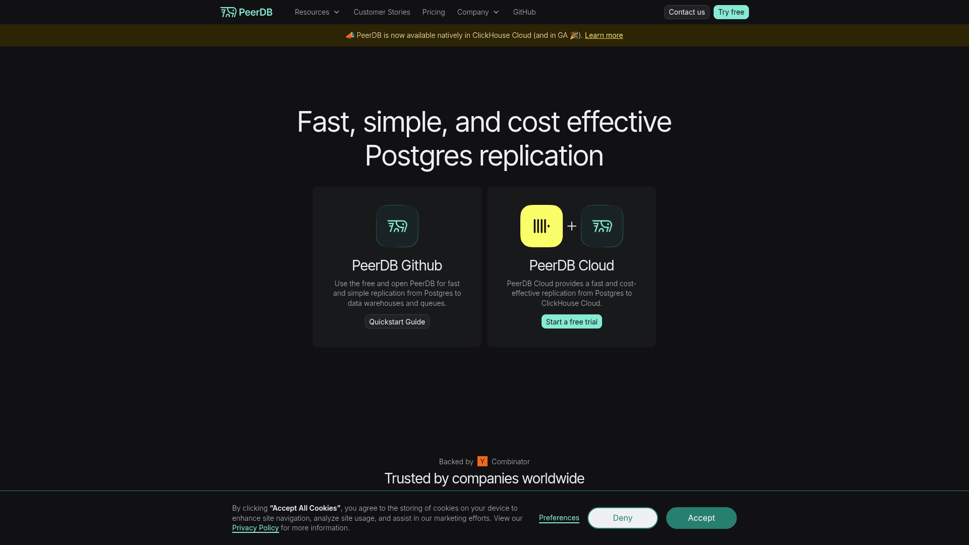 PeerDB screenshot