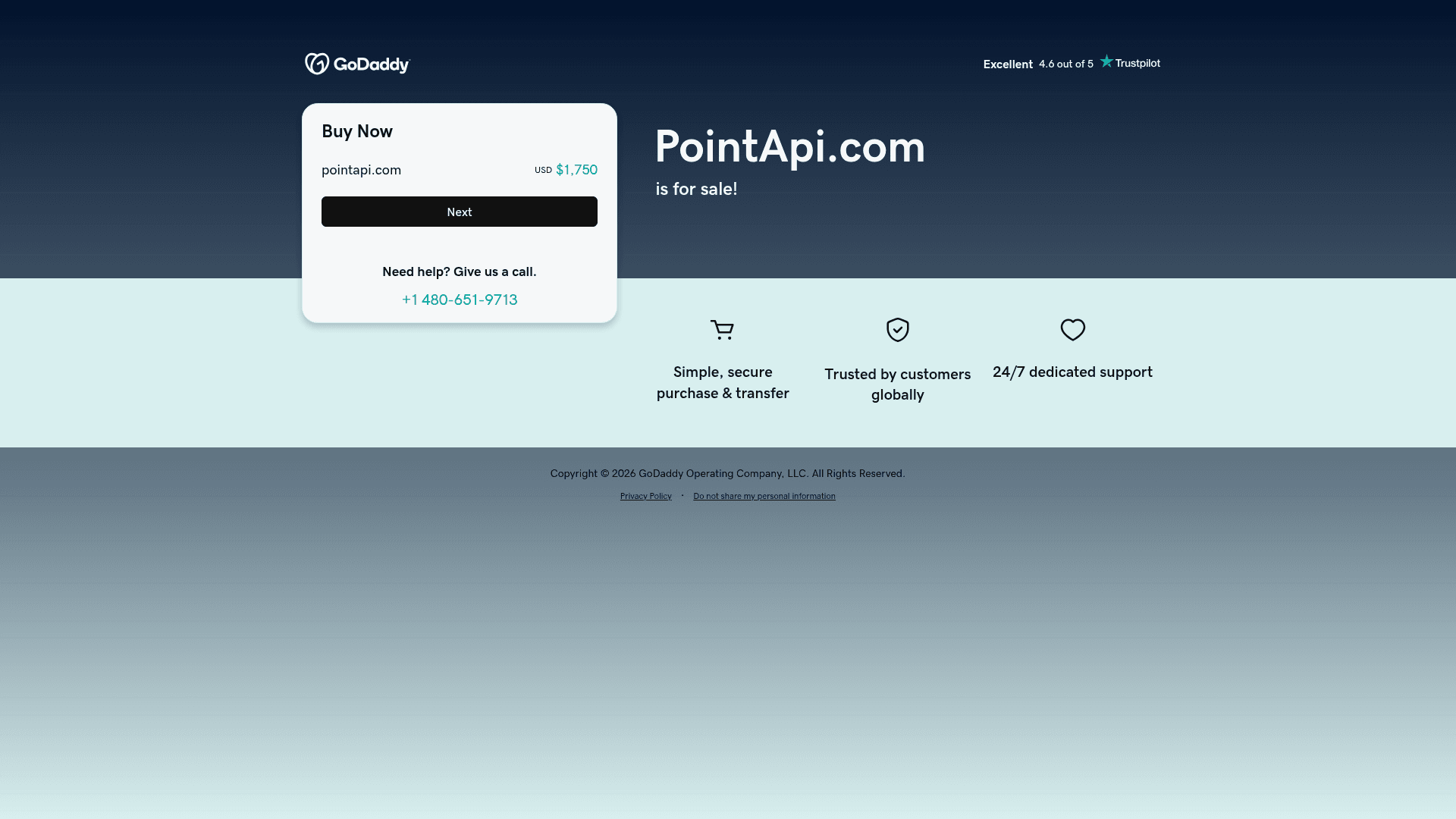 Point API screenshot