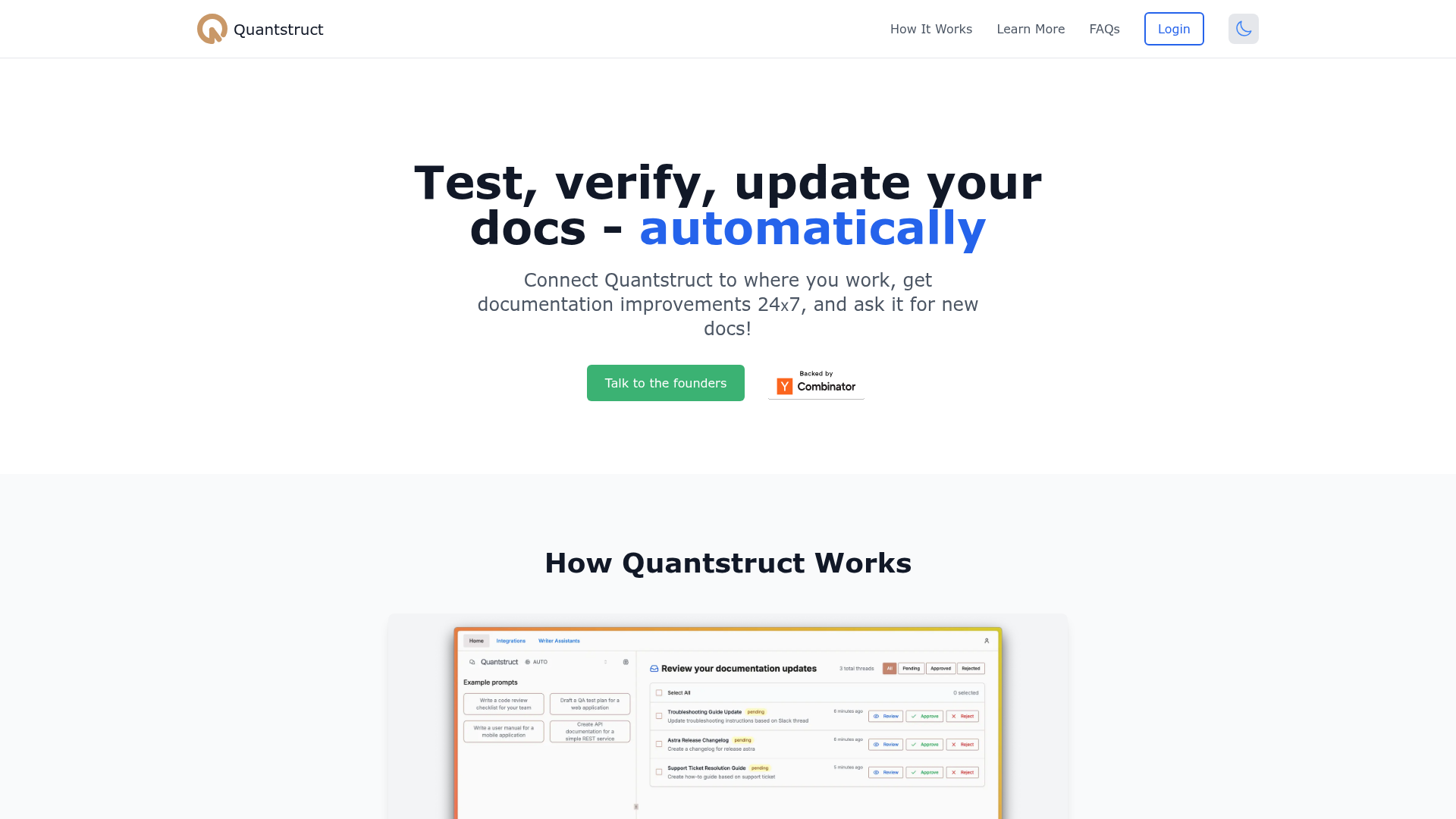 Quantstruct screenshot