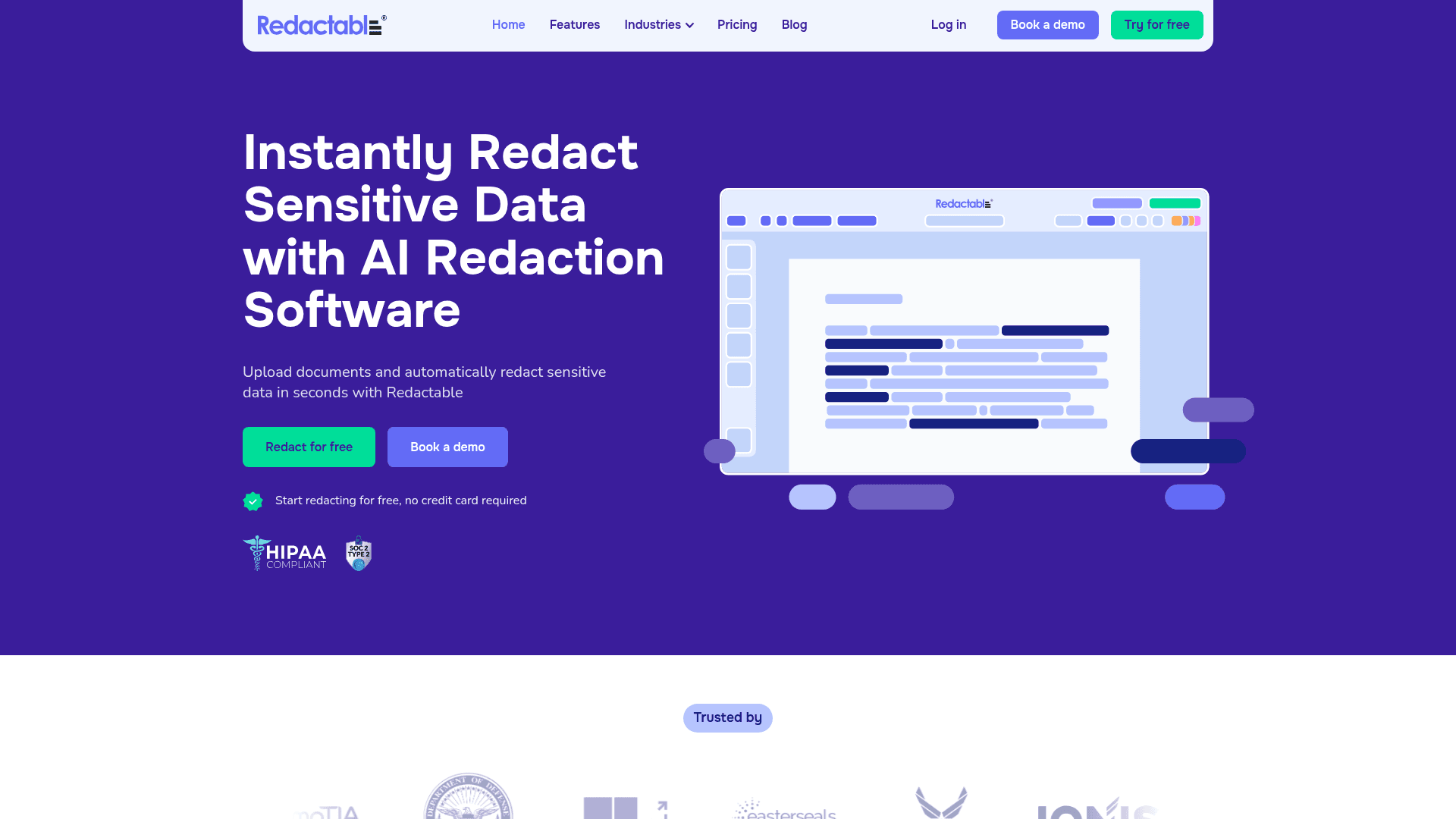 Redactable screenshot
