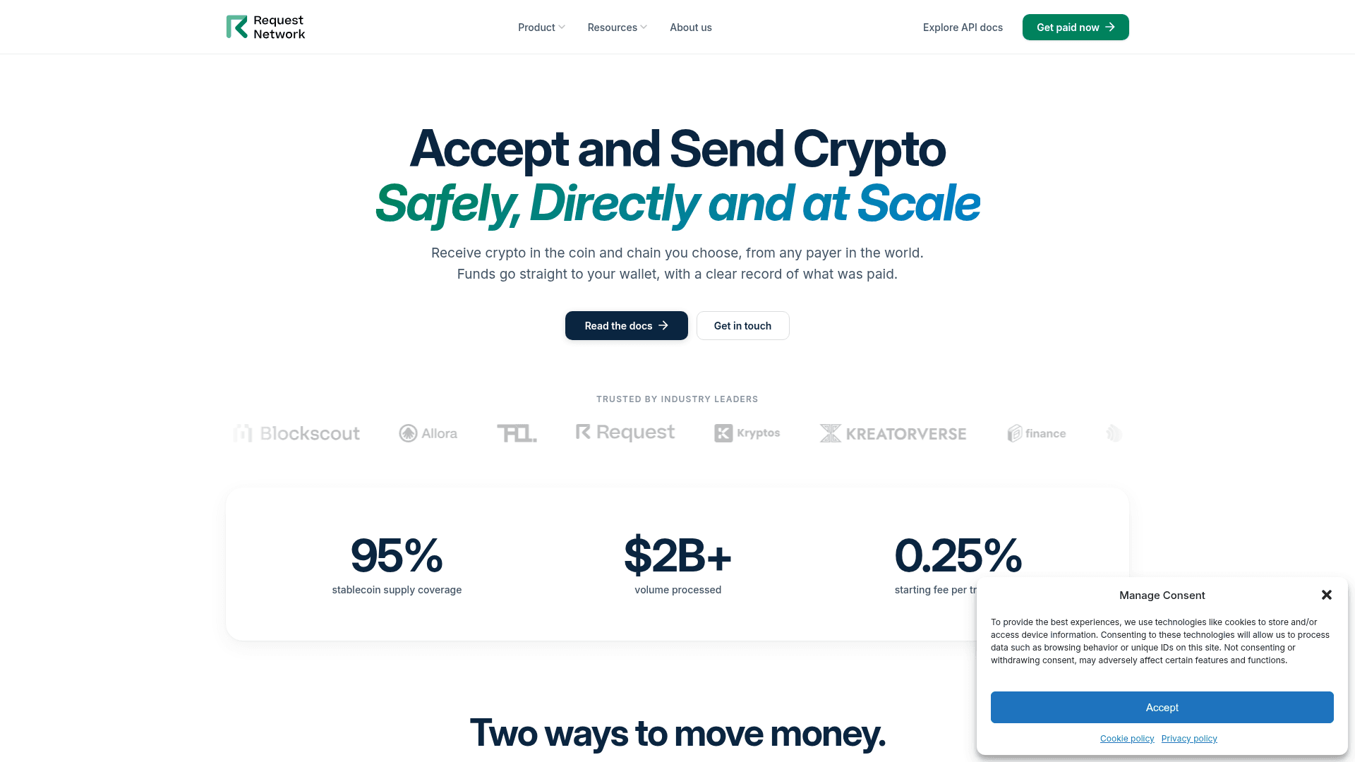 Request Network screenshot