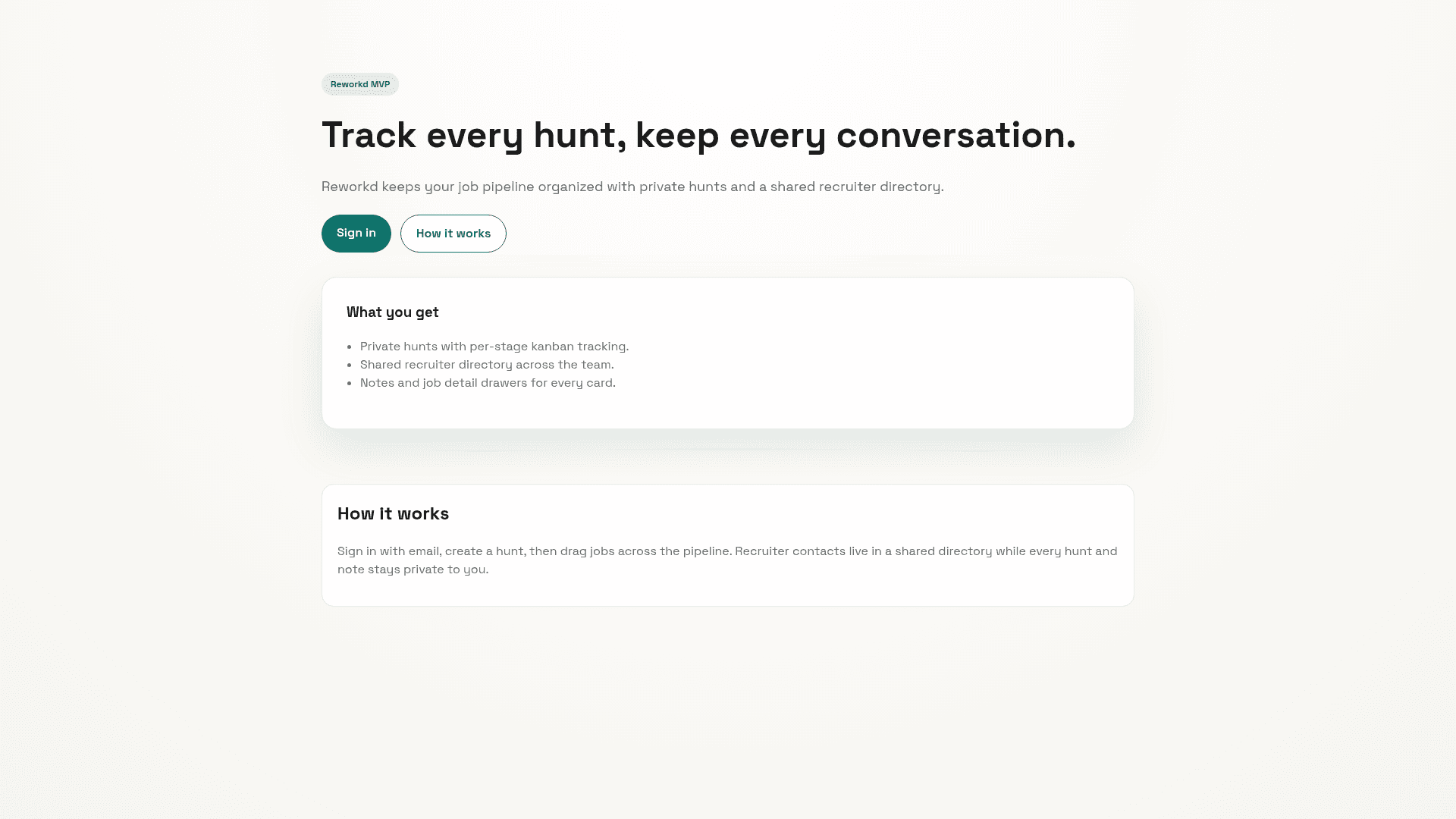 Reworkd screenshot