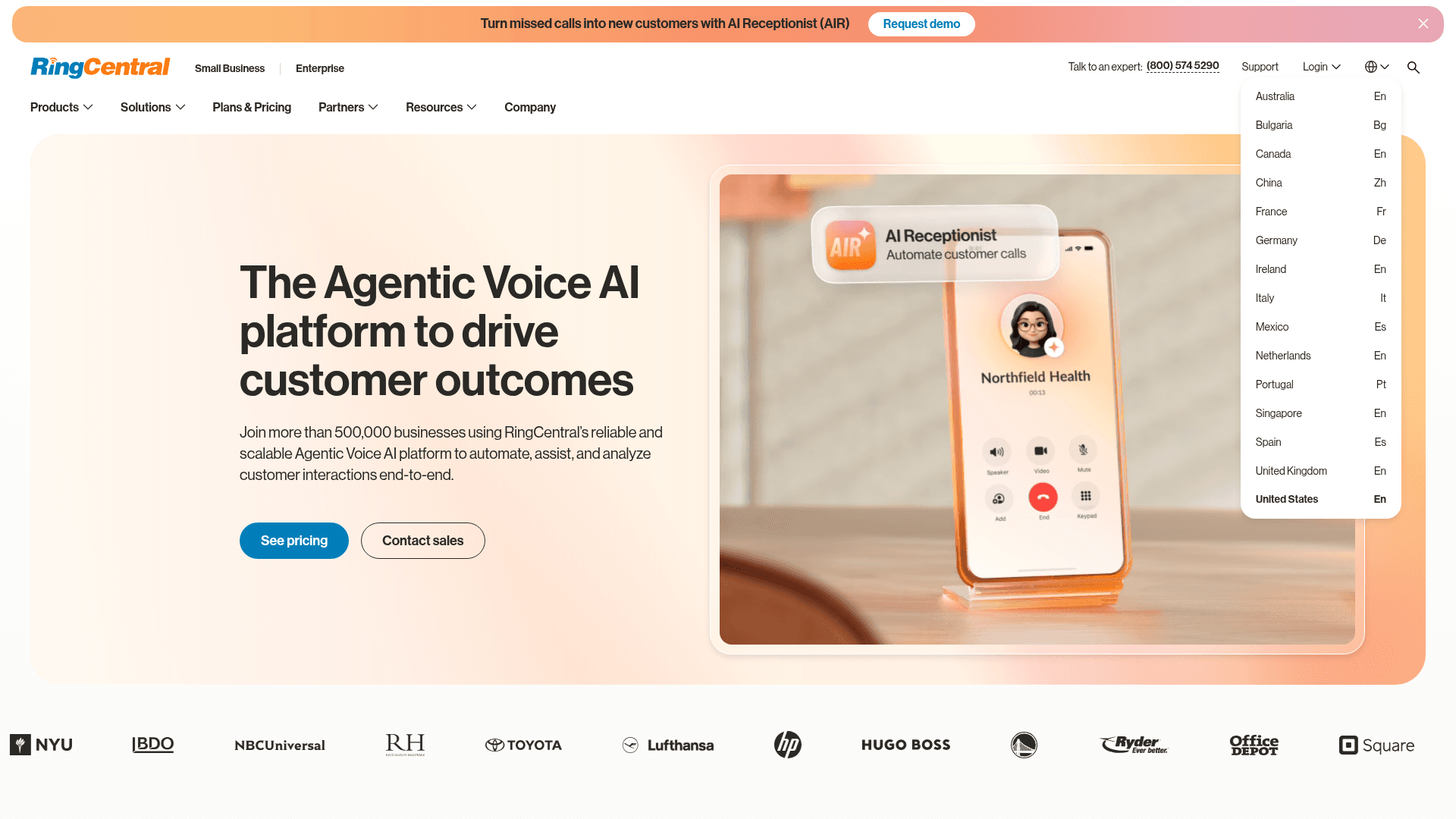 RingCentral screenshot