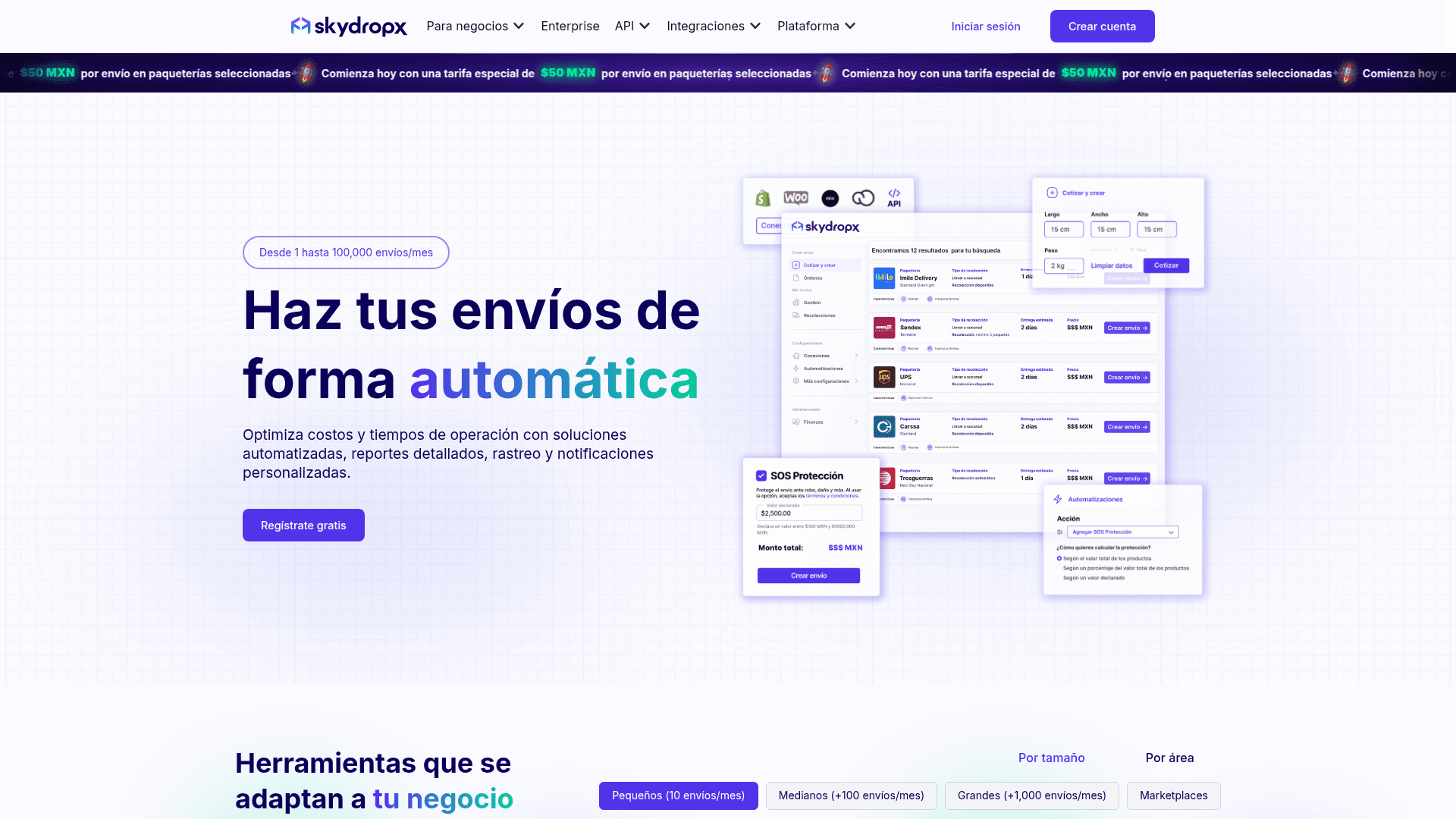 SkydropX screenshot