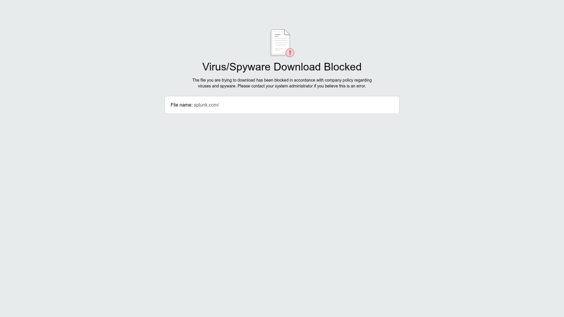 Splunk screenshot