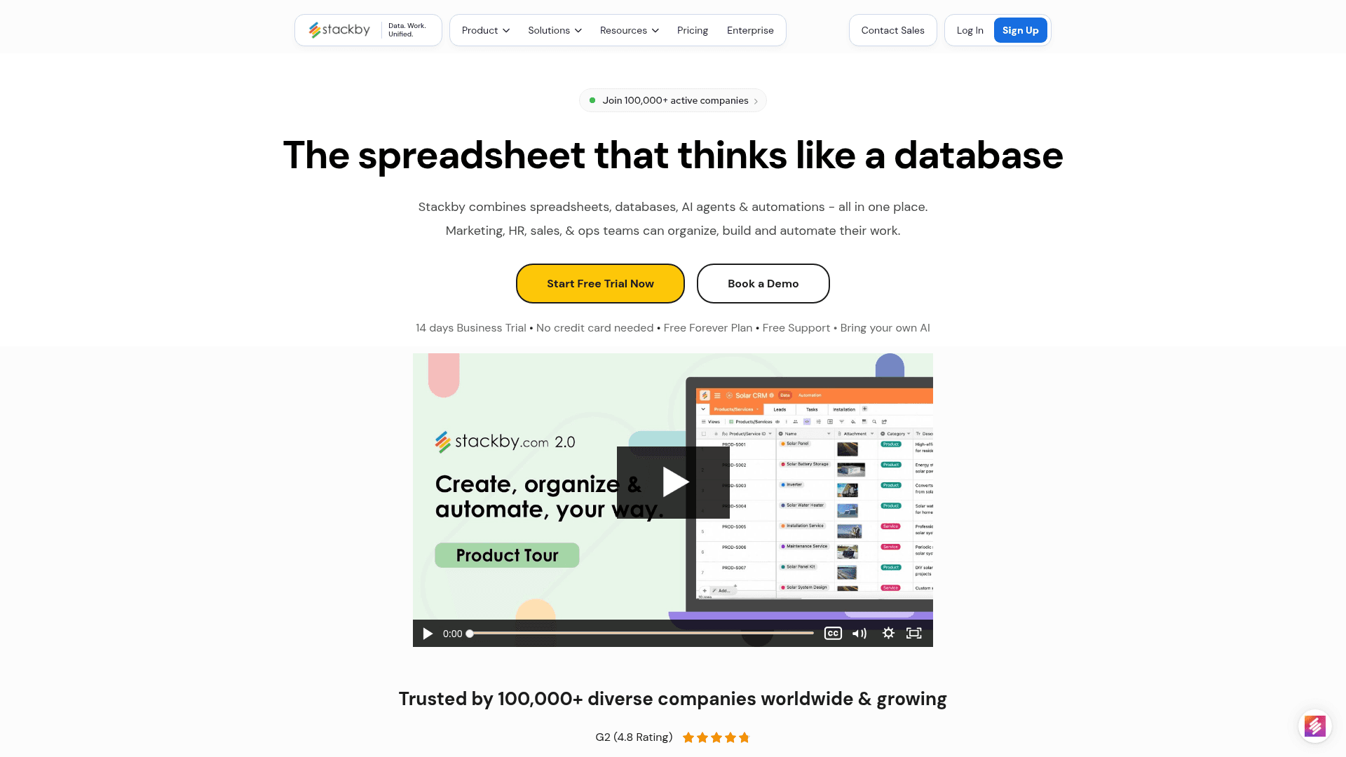 Stackby screenshot