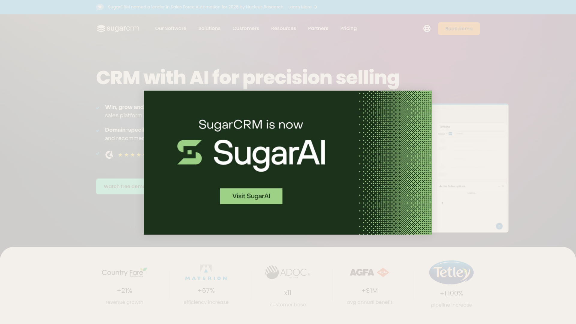 SugarCRM screenshot