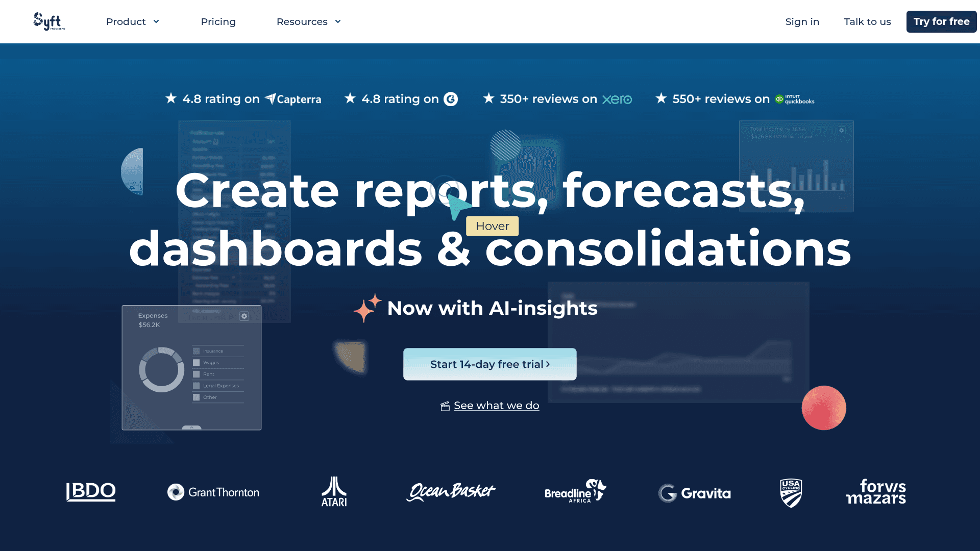 Syft Analytics screenshot