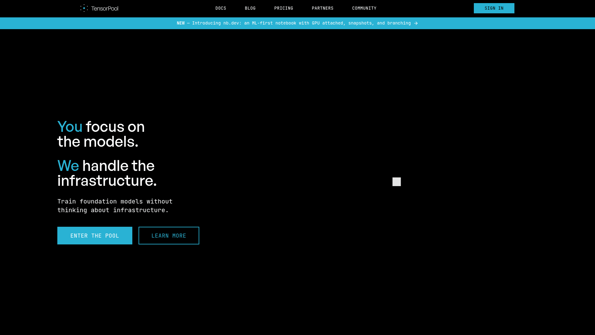 TensorPool screenshot