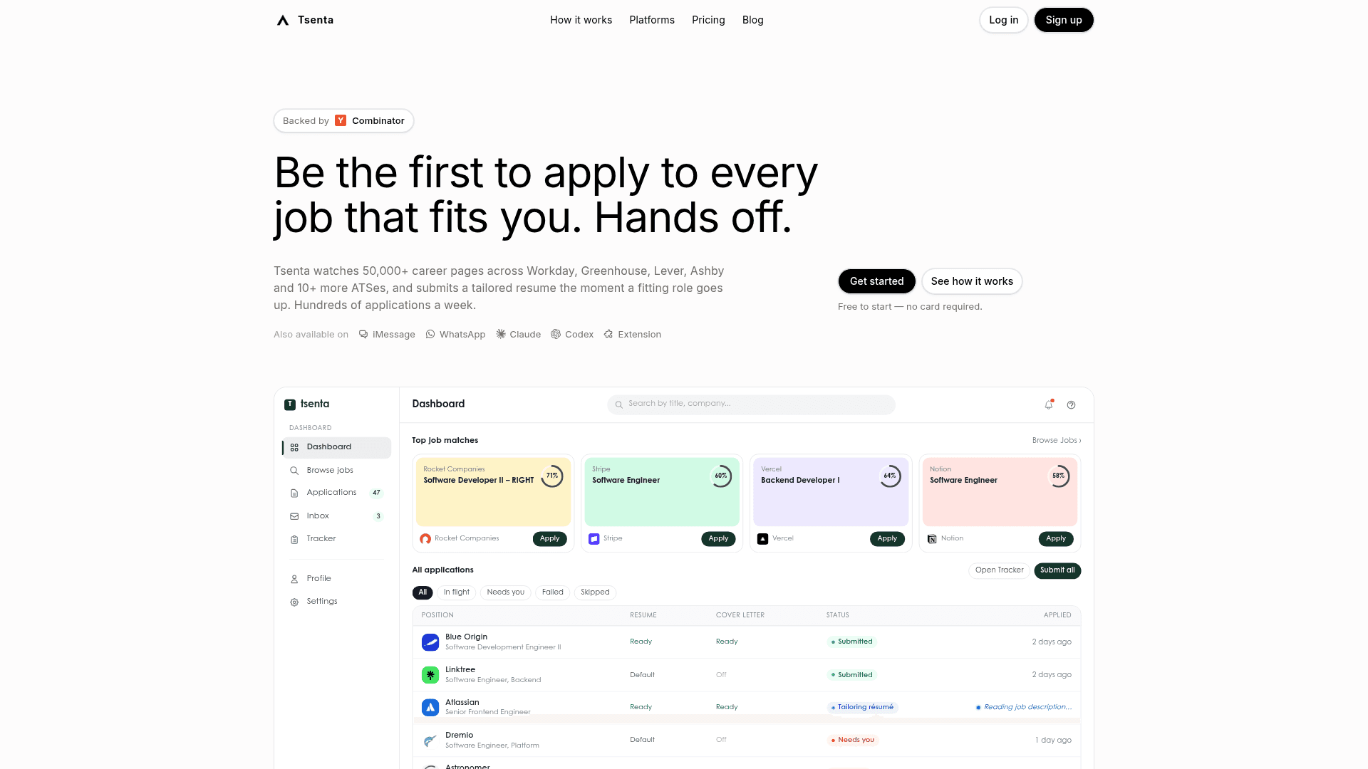 Tsenta screenshot