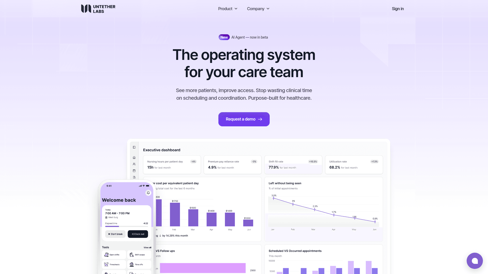 Untether Labs screenshot
