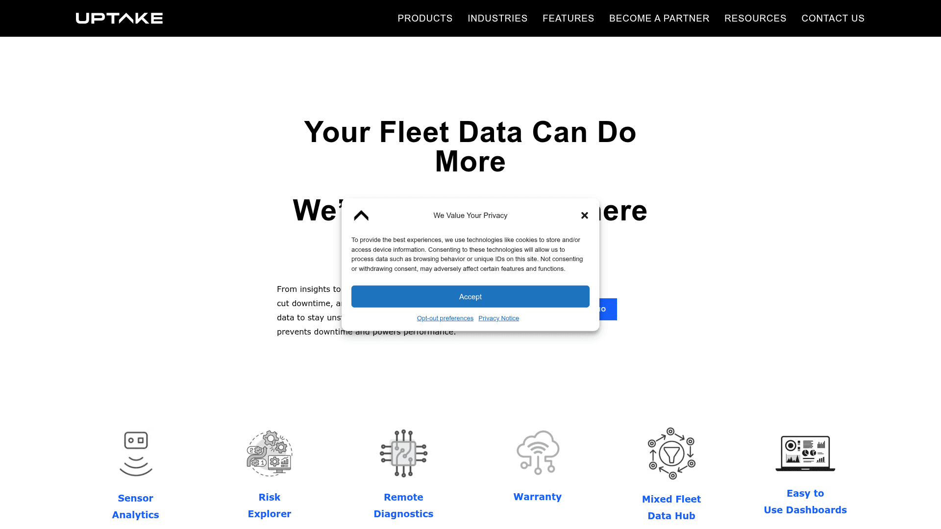 Uptake screenshot