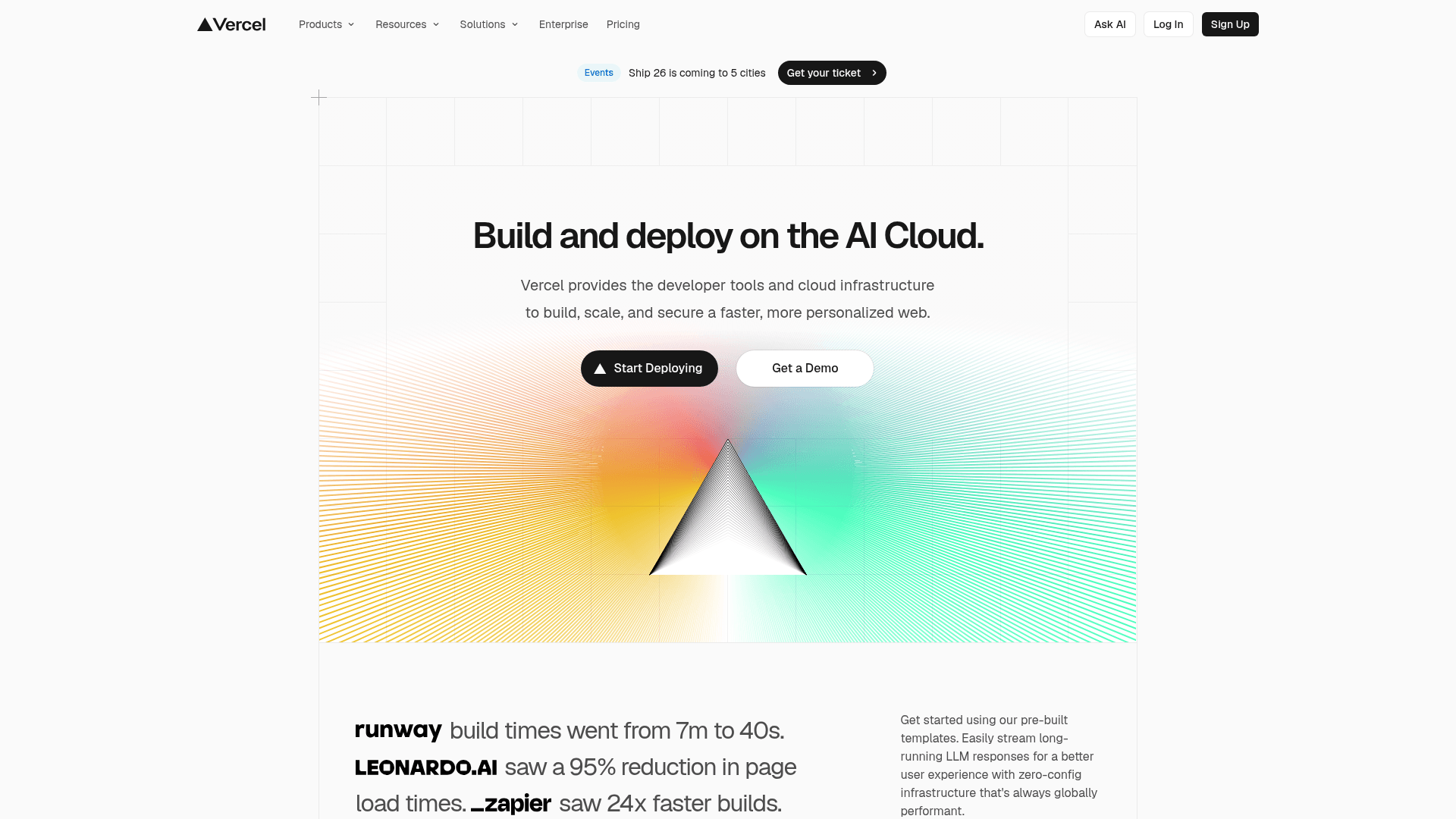 Vercel screenshot